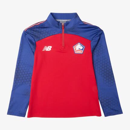 Sweat 1/2 zip entraînement LOSC 2026/2027 New Balance Enfant Rouge