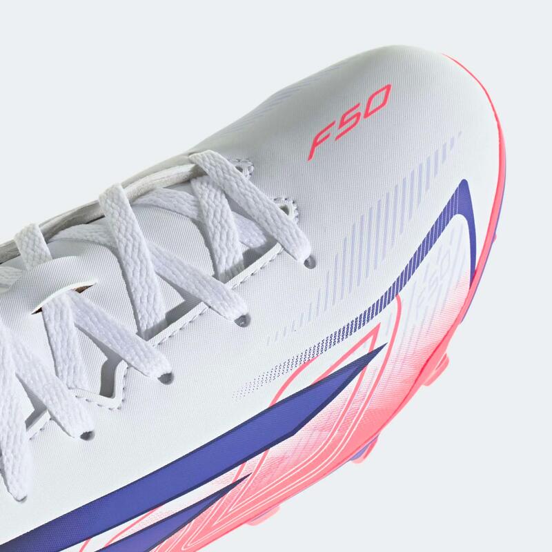 Çocuk Futbol Ayakkabısı - Beyaz - Adidas F50 Hyperfast Club FG/MG