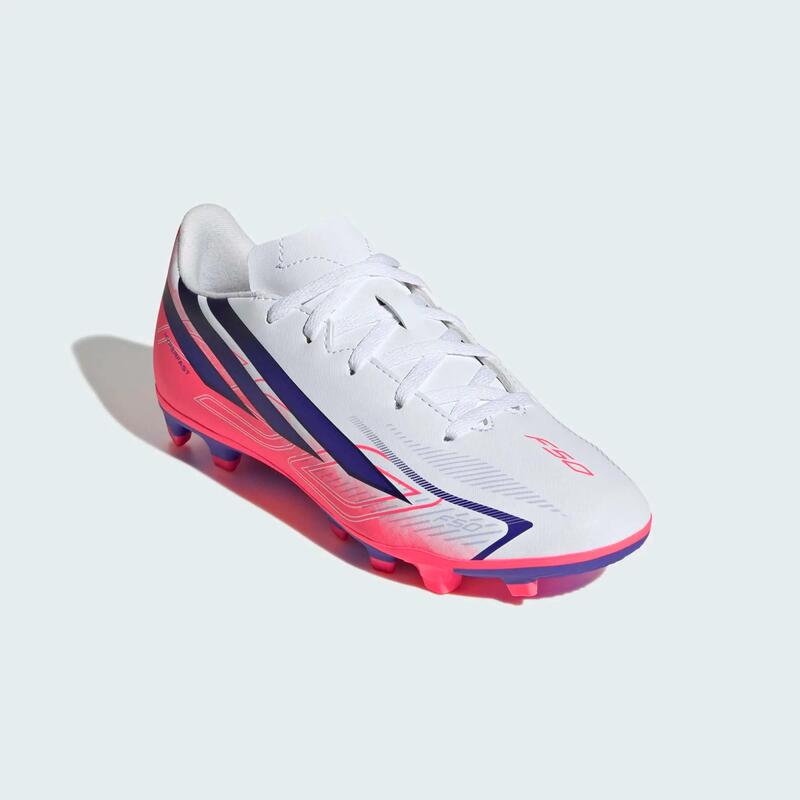 Çocuk Futbol Ayakkabısı - Beyaz - Adidas F50 Hyperfast Club FG/MG