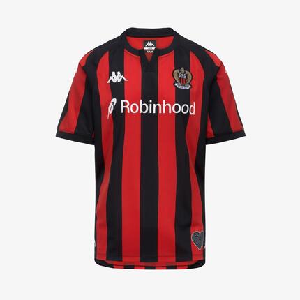 Maillot de Football Adulte OGC Nice Domicile KOMBAT saison 26/27 Noir et Rouge
