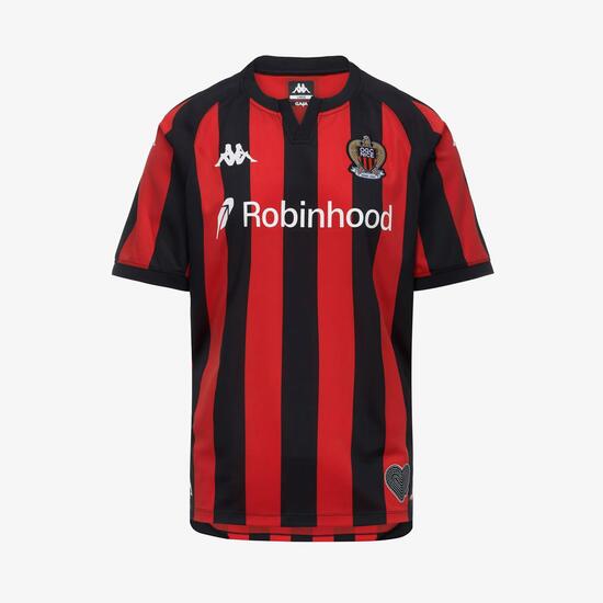 Maillot de Football Adulte OGC Nice Domicile KOMBAT saison 26/27 Noir et Rouge