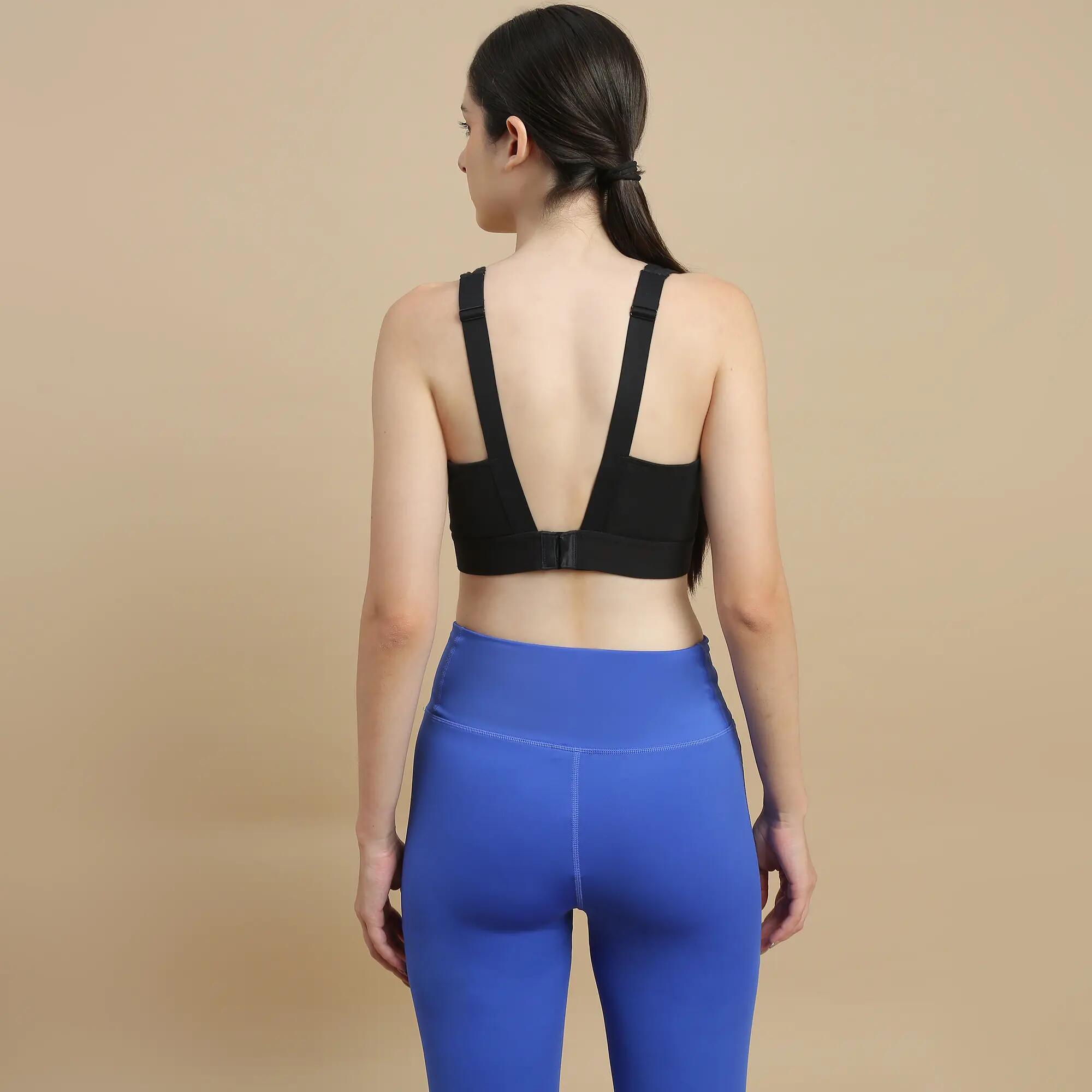 Women Cotton Sports bra with adjustable straps & hook -  3