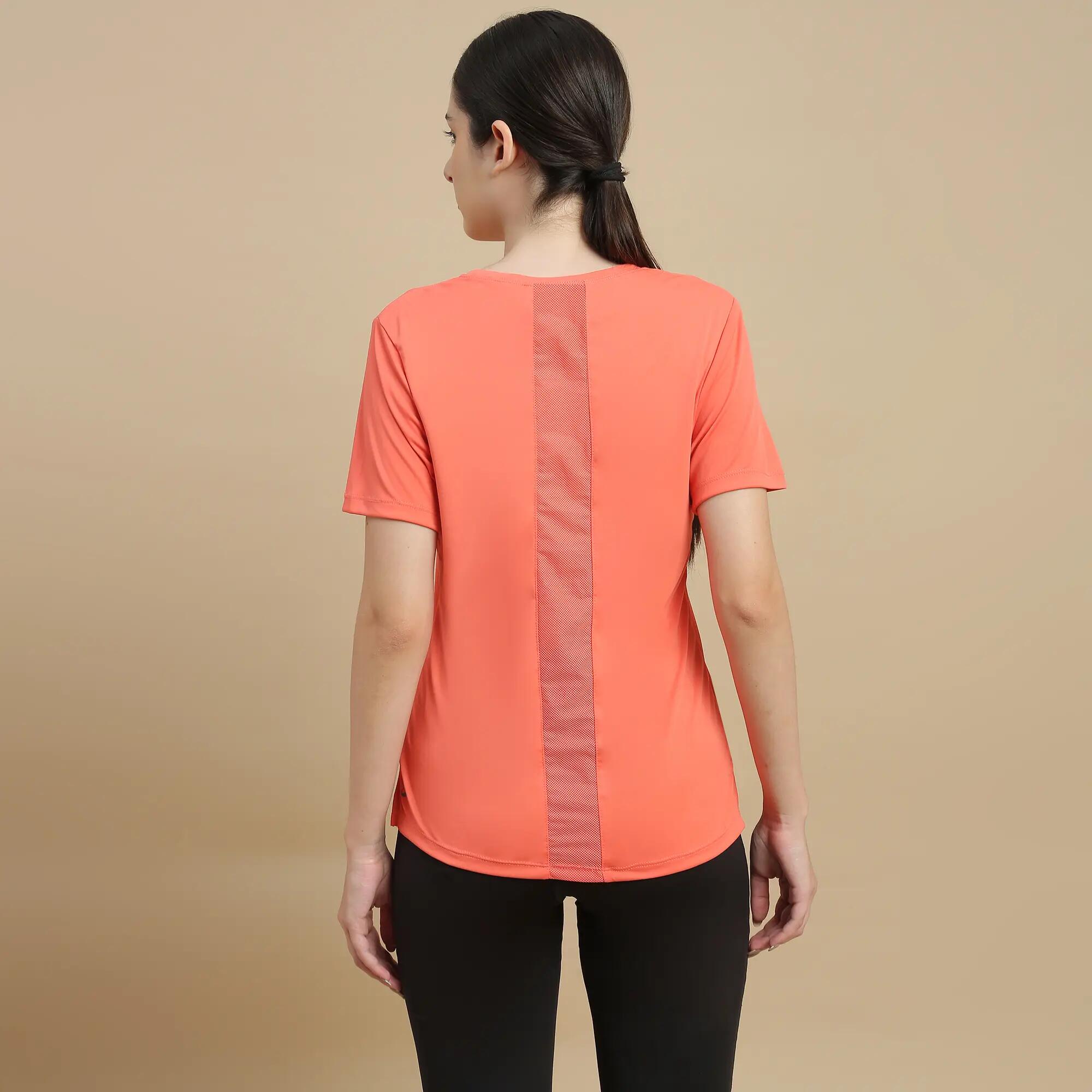Women's Short-Sleeved Fitness T-Shirt - Pink -  3
