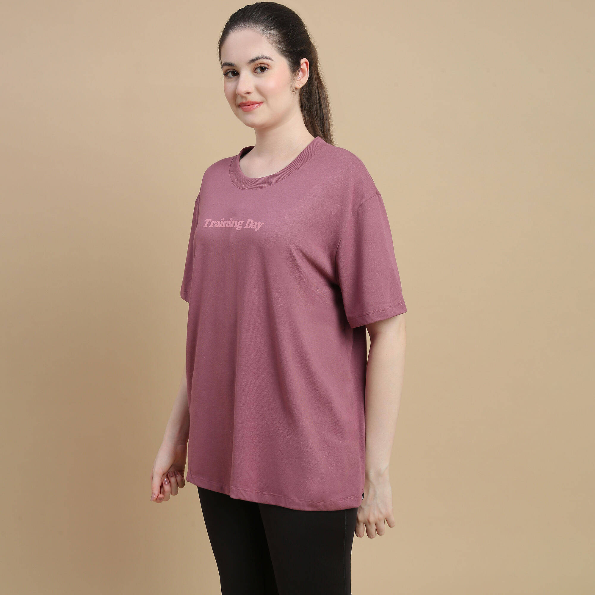 Women's Oversize Cotton T-Shirt - White -  3