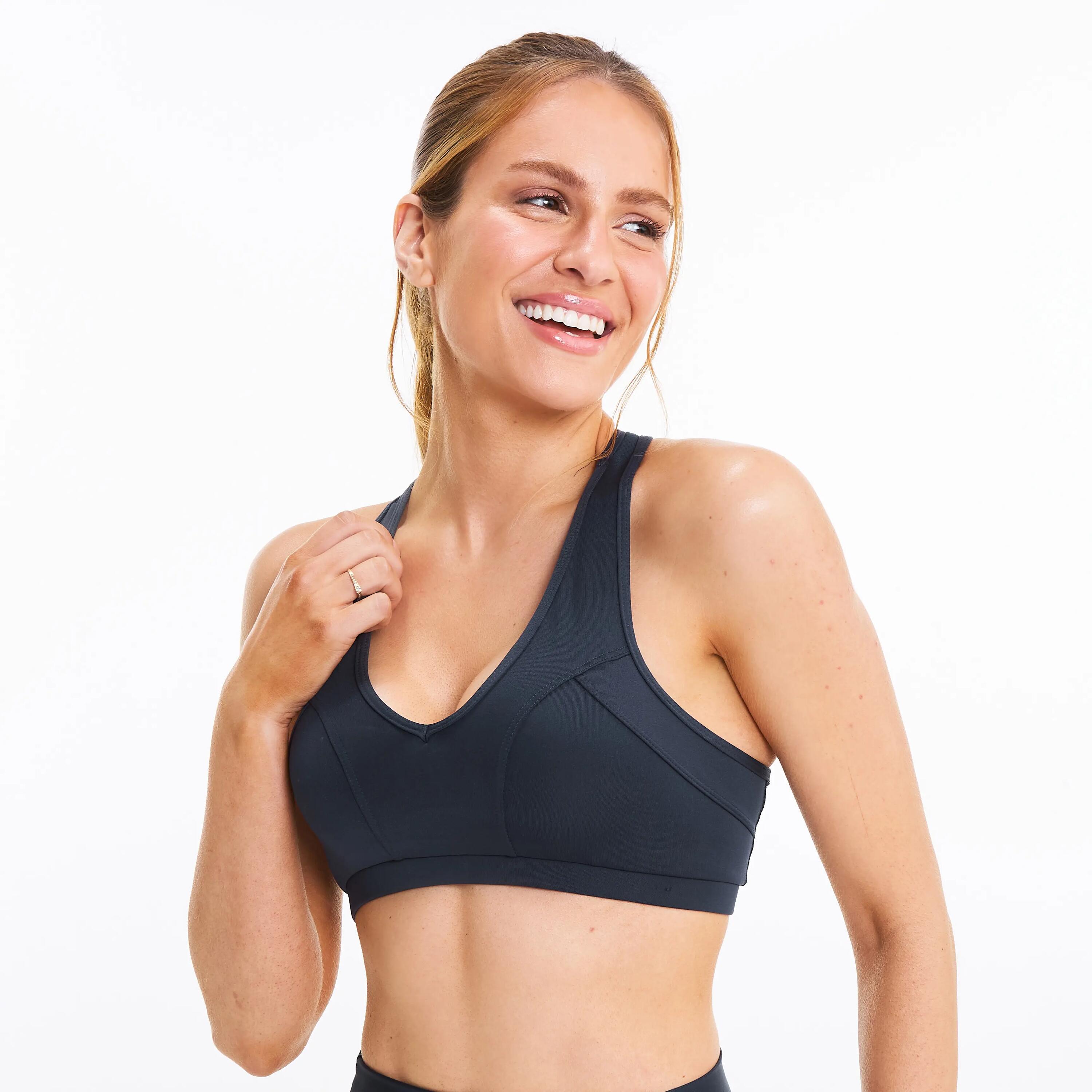 Brassiere deportivo con espalda de natación y copas de sujeción media para mujer 3/9
