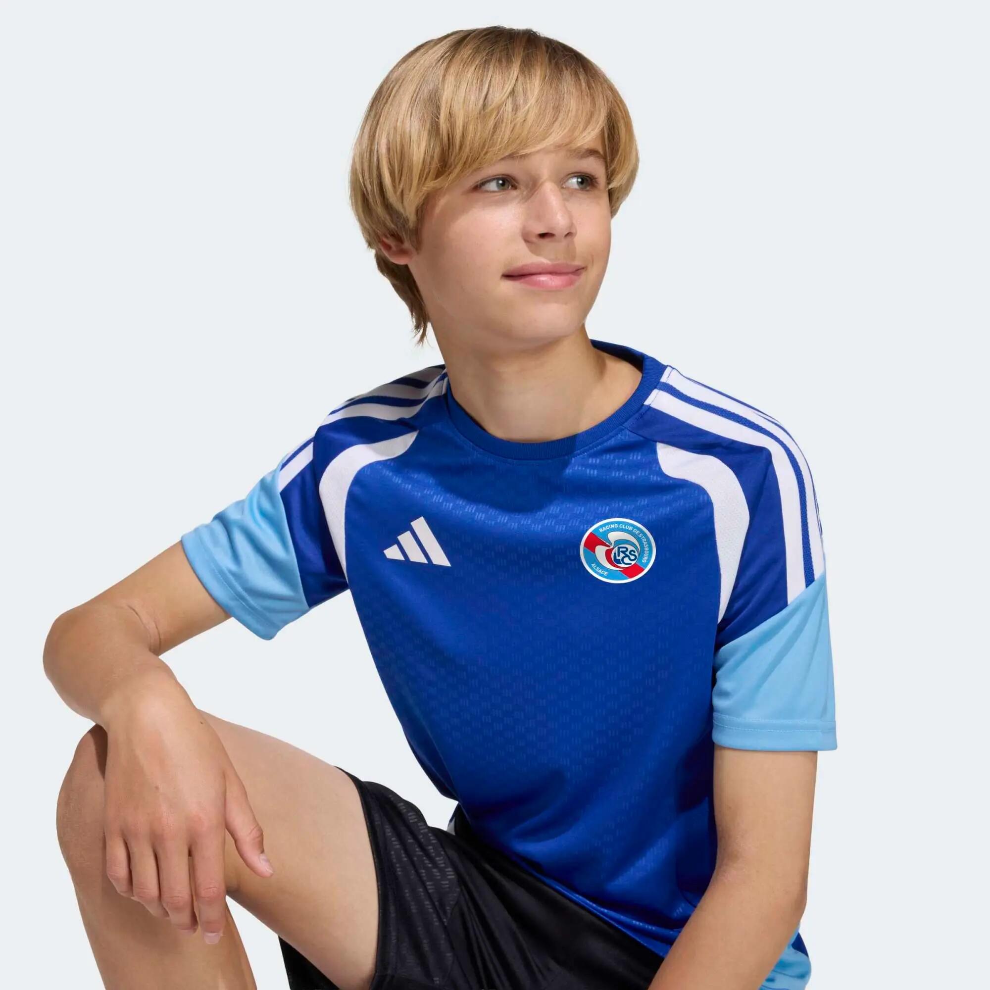 Maillot Entraînement RC Strasbourg Adidas Enfant Bleu Royal saison 2026/2027 3/9