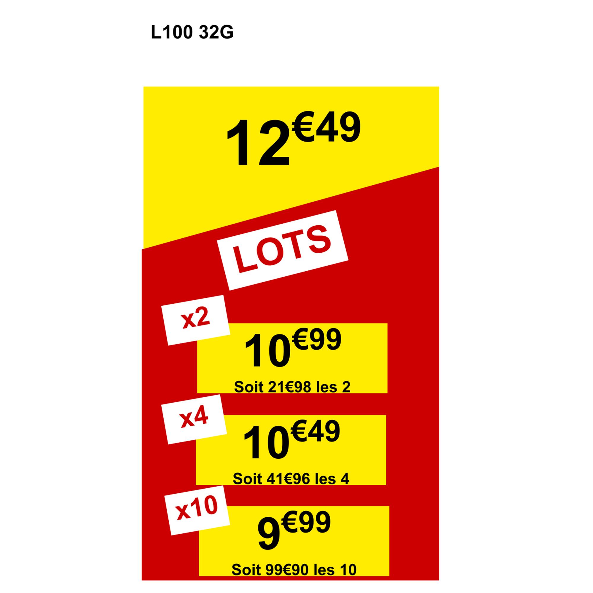 Cartouche l100 32g calibre 12/70 plomb n°8 x25 2/6