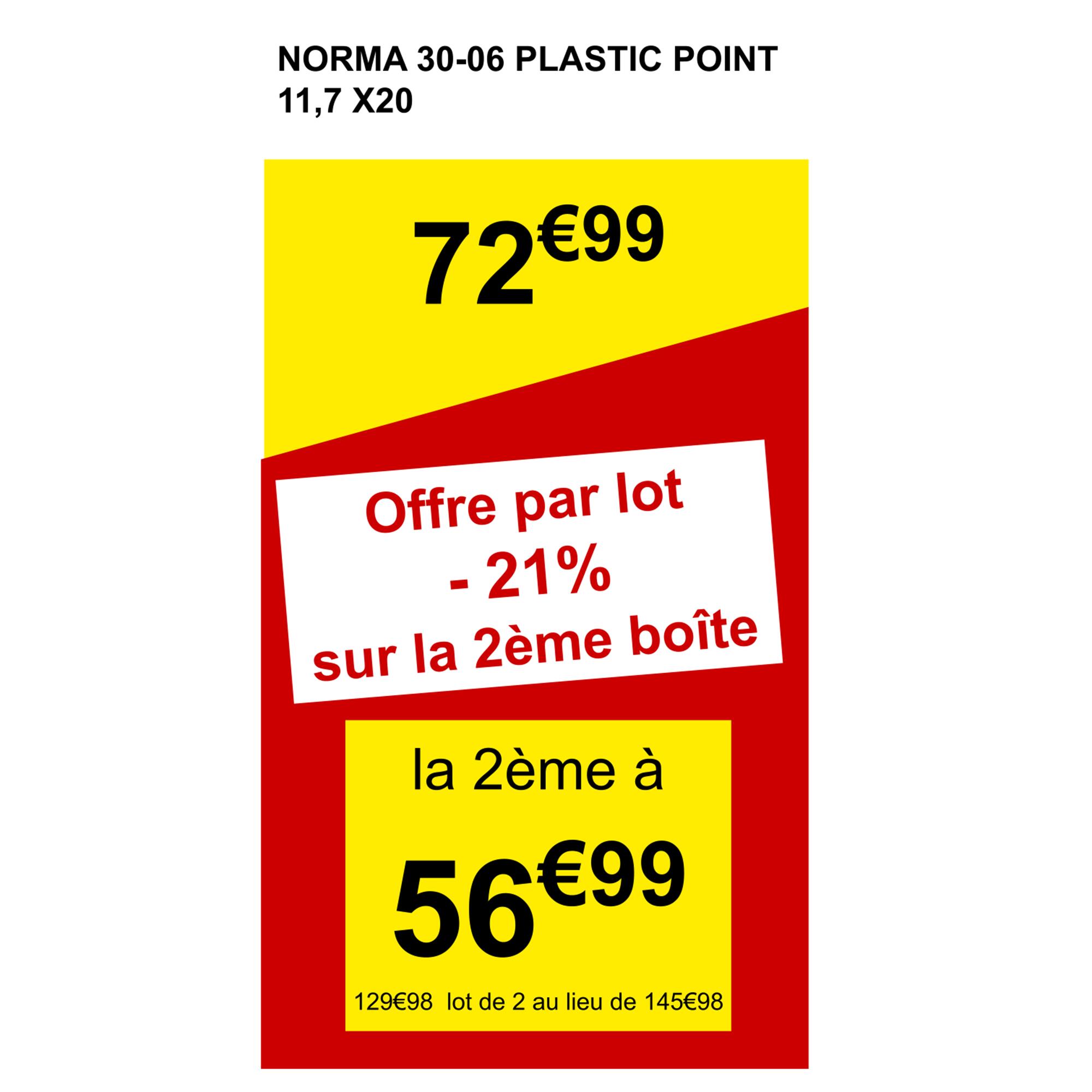 BALLE PLASTIC POINT NORMA  30-06 SPRG 180 GRAINS / 11,7 GRAMMES 2/4