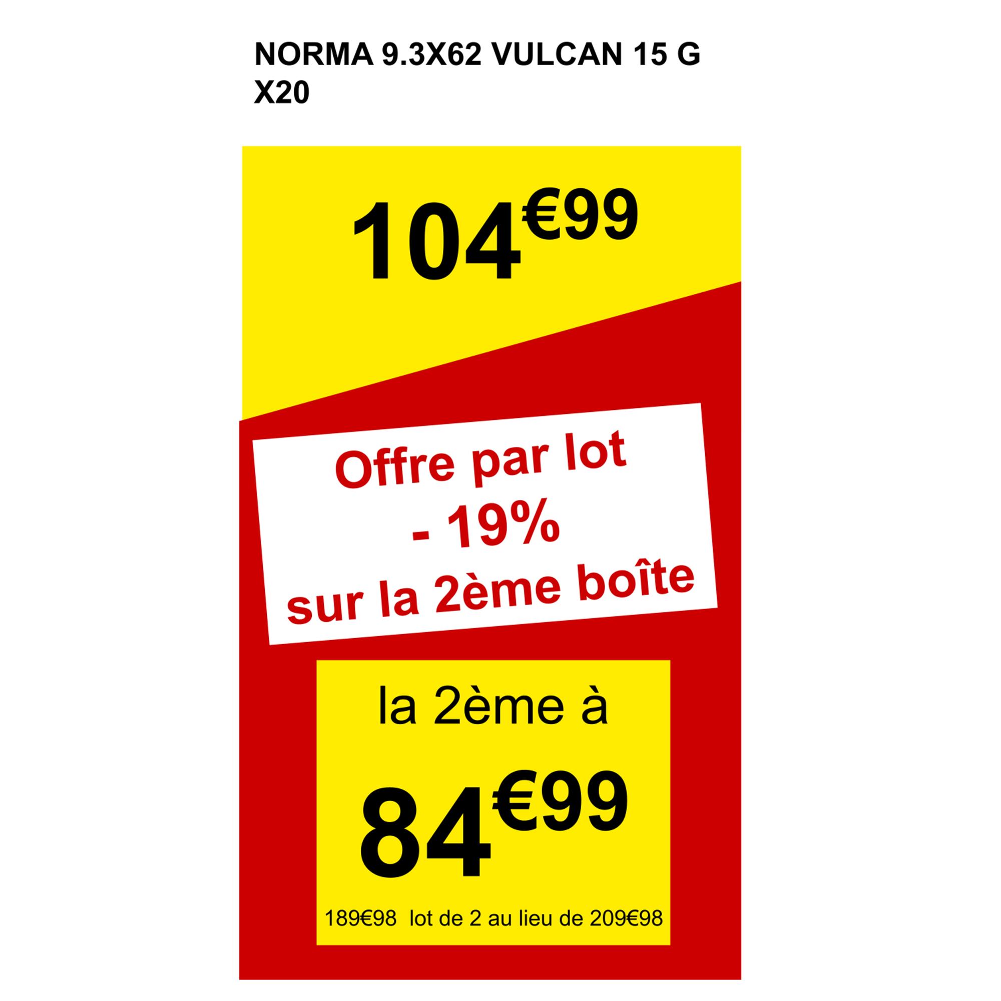 BALLE DE CHASSE NORMA 9,3x62 Vulkan 15 GRAMMES 2/4