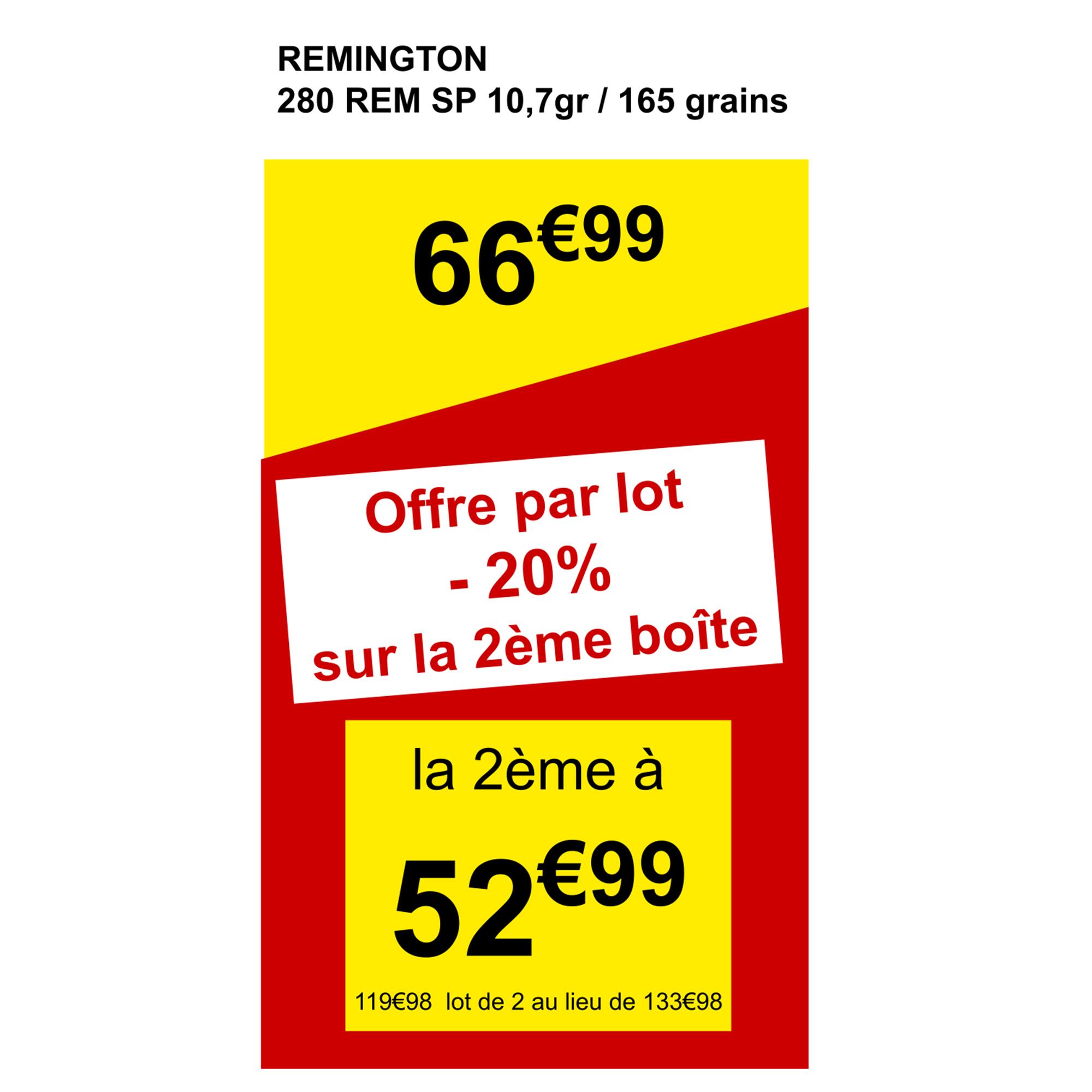 Munitions de chasse 280REM SP 165 grains 2/4