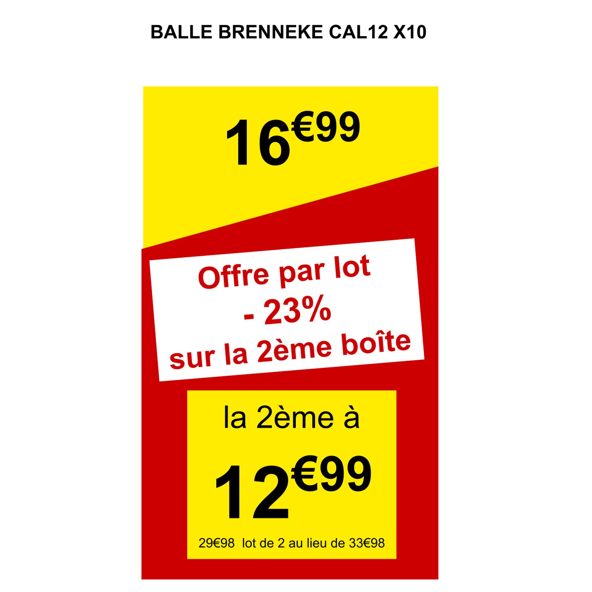 Balle brenneke 32 g calibre 12/67 x 10 2/6