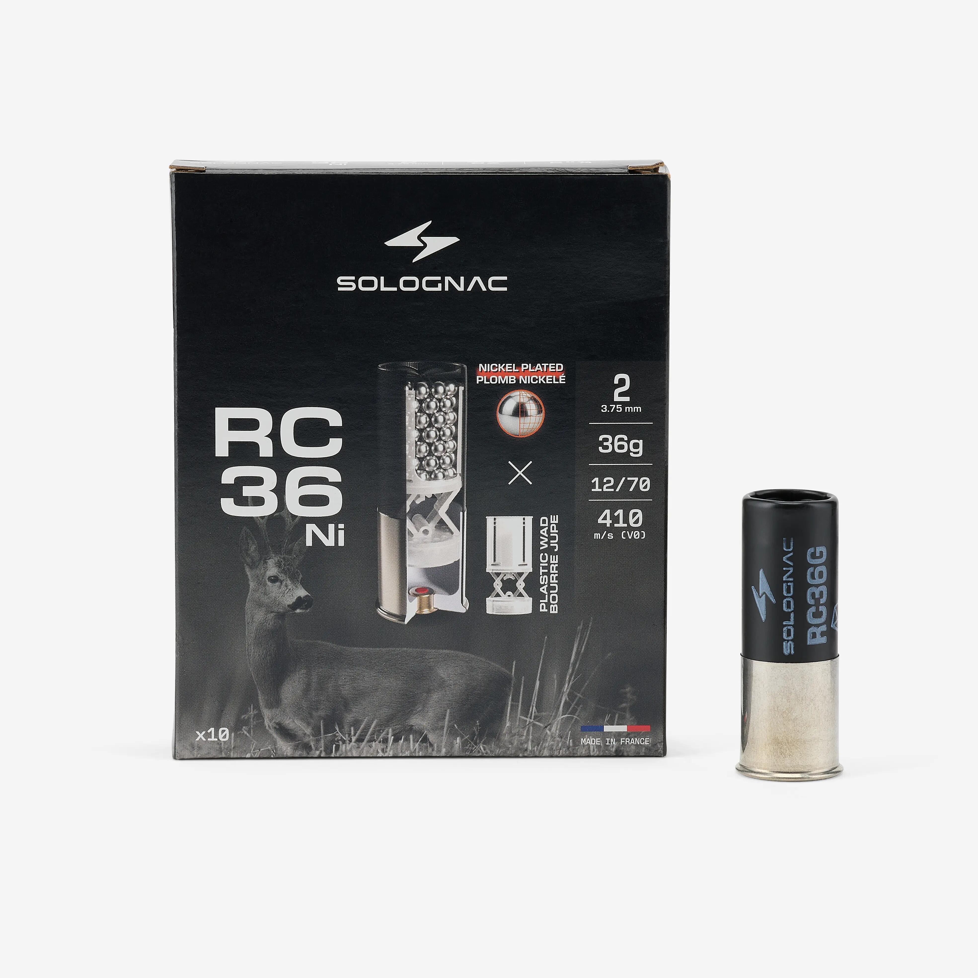 Cartouche de chasse RC36G plomb nickelé n°2 x10