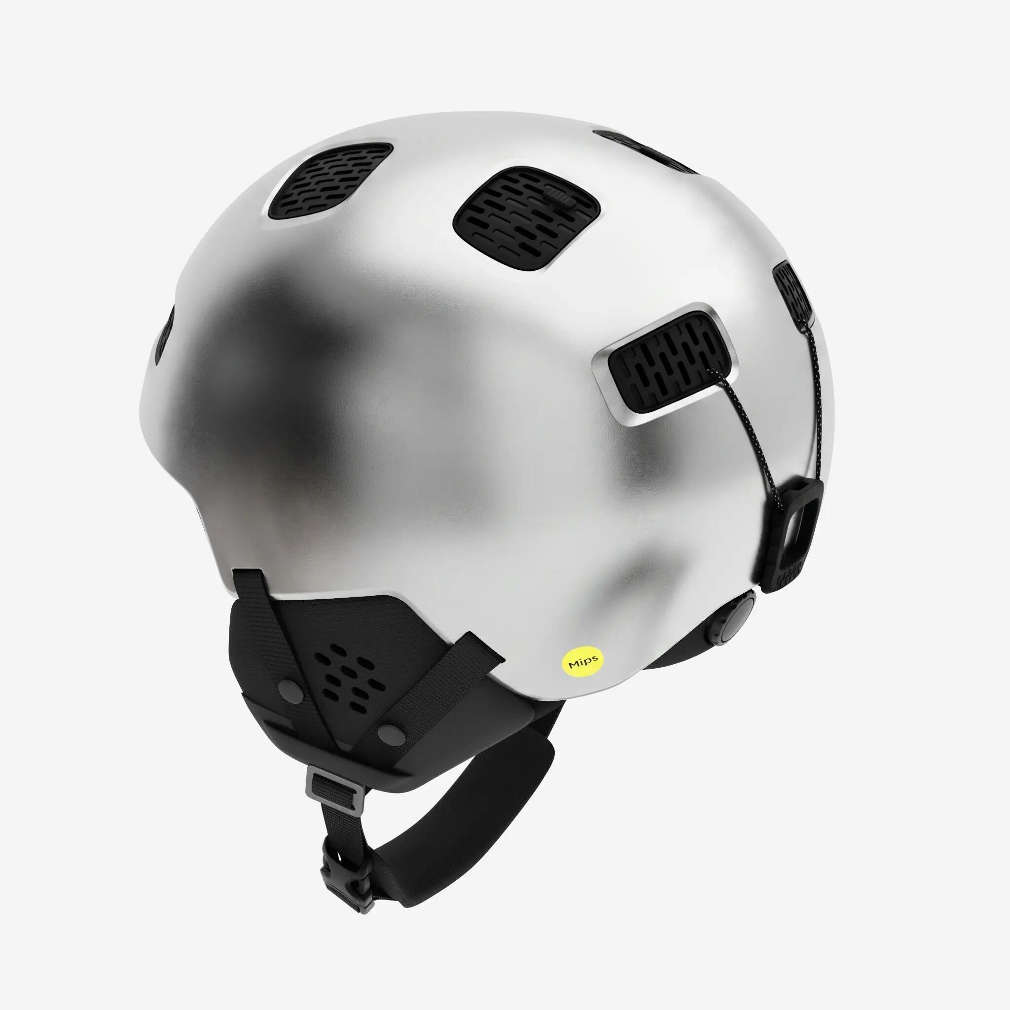 Casco esquí y snowboard adulto y niños - FS 900 plateado  6/8