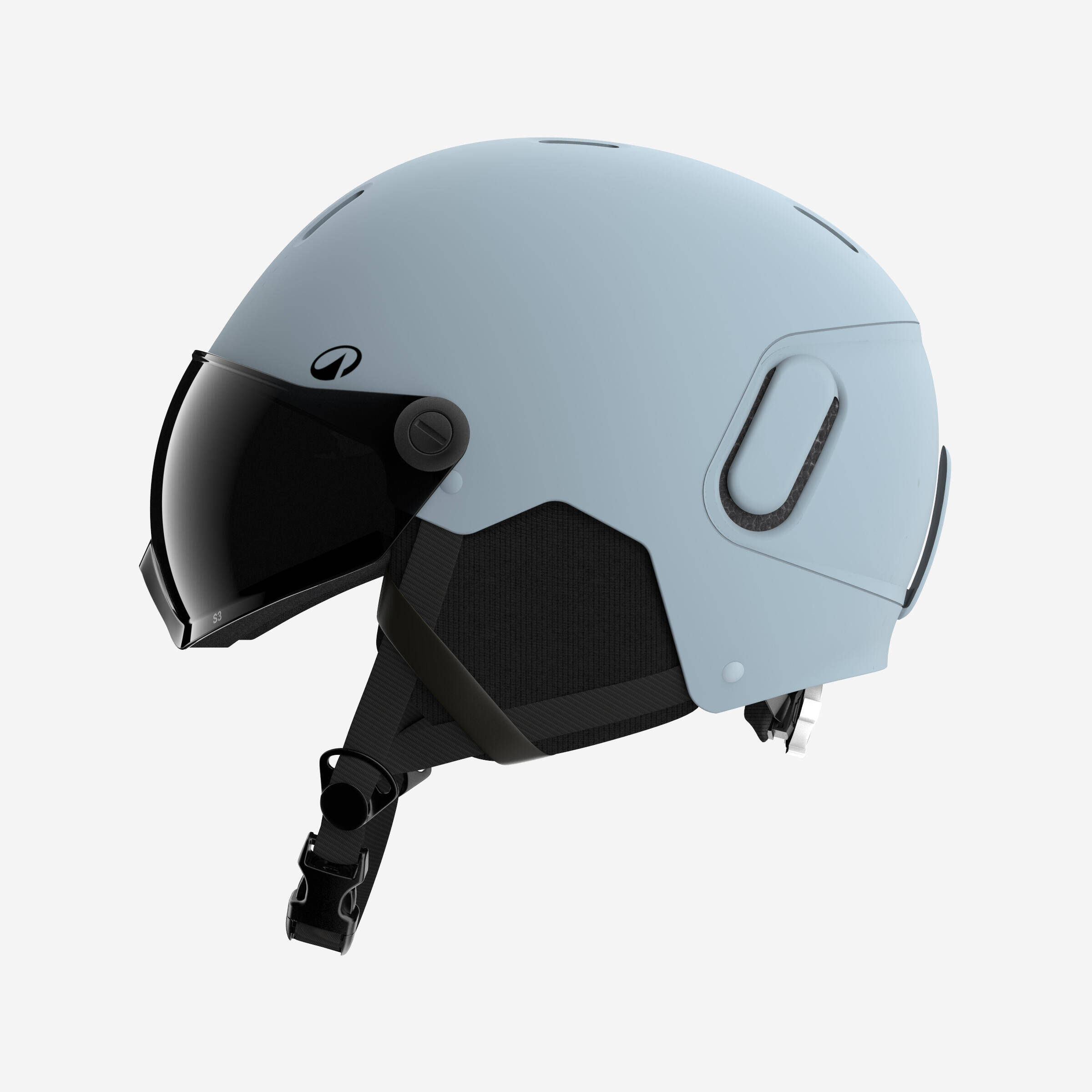 ADULT SKI HELMET VISOR - PST 150 - BLUE WITH BLACK VISOR -  2