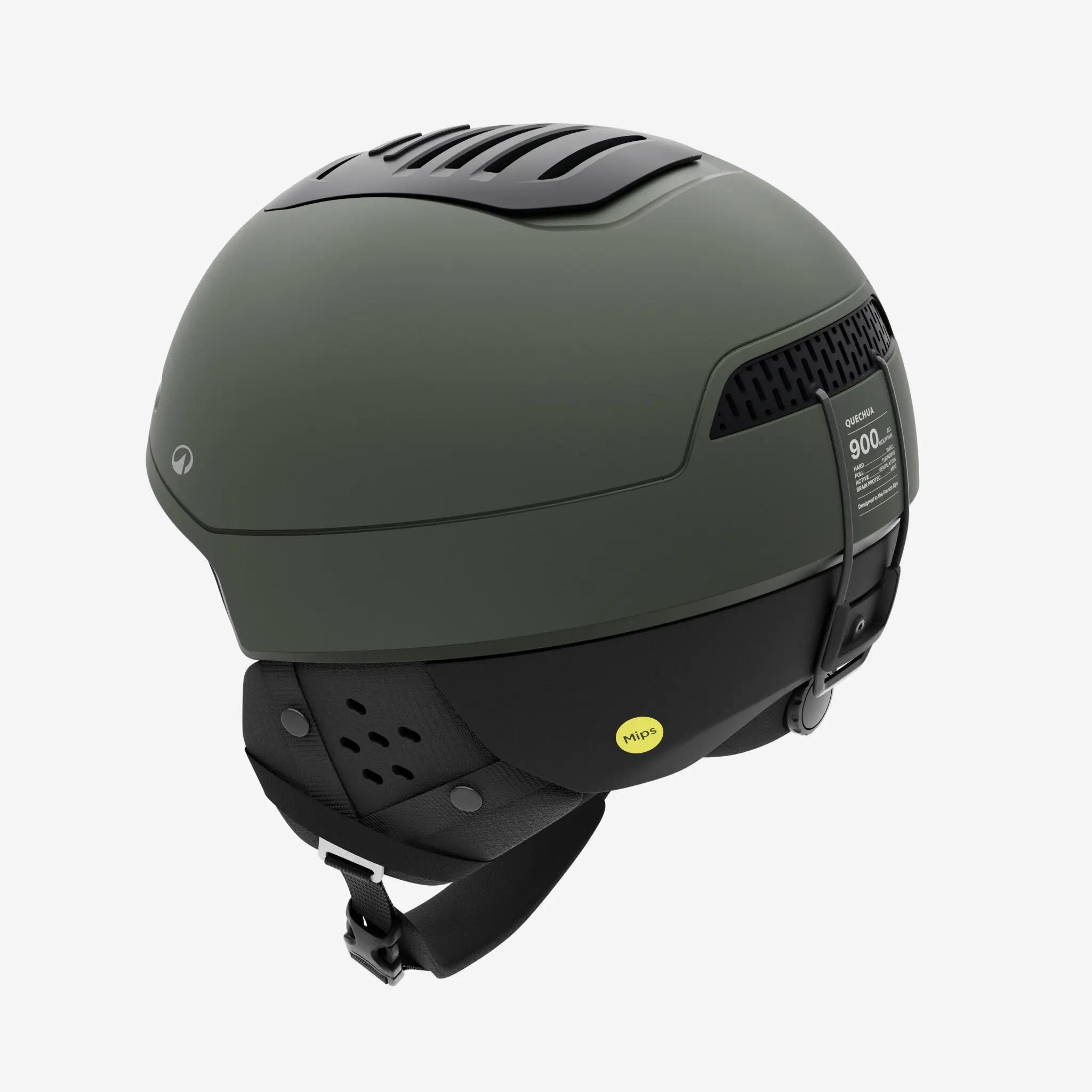 Capacete de ski all moutain VISOR + adulto, AM900 MIPS verde urbano 7/8