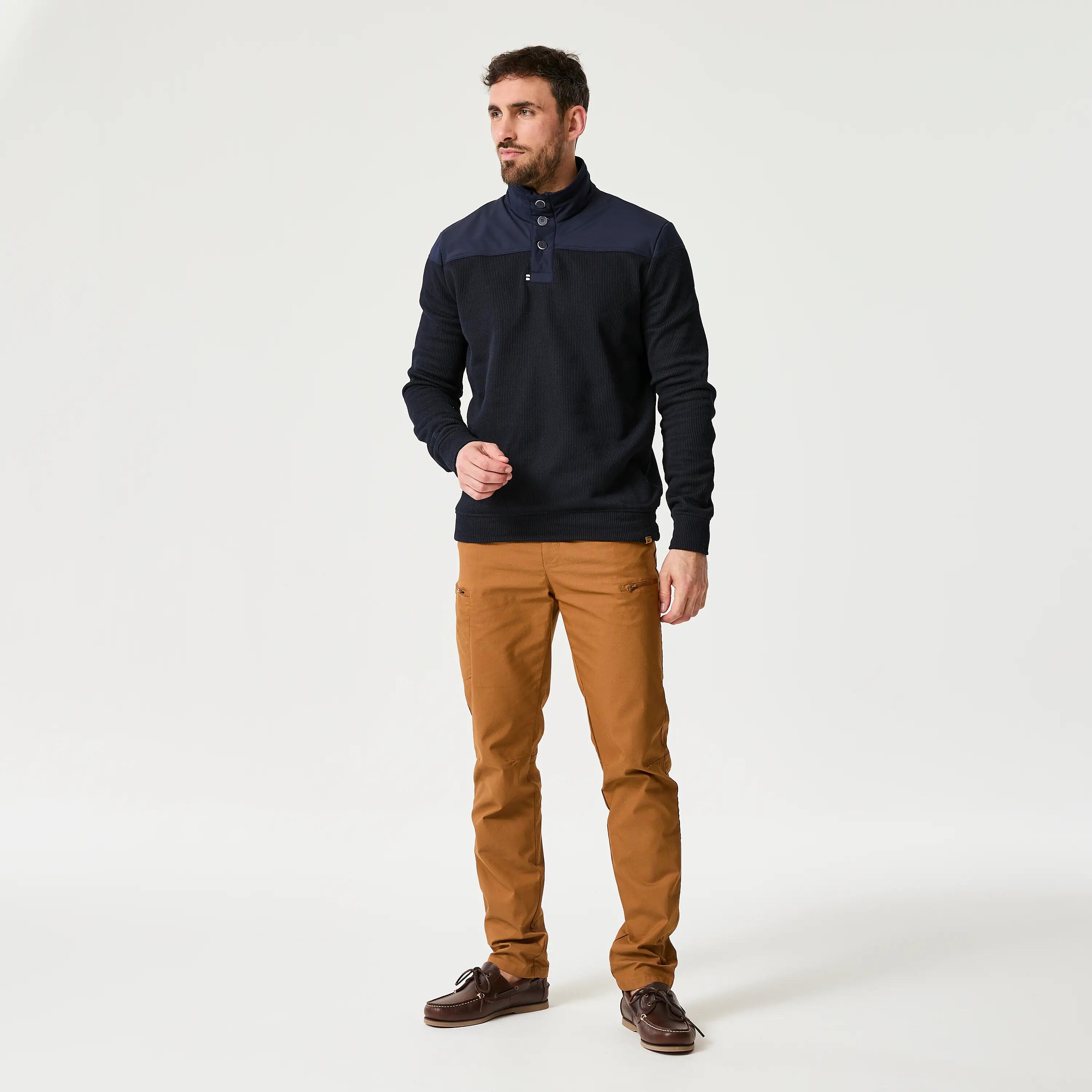 Pull marin de voile homme, 100 bleu marine 7/7