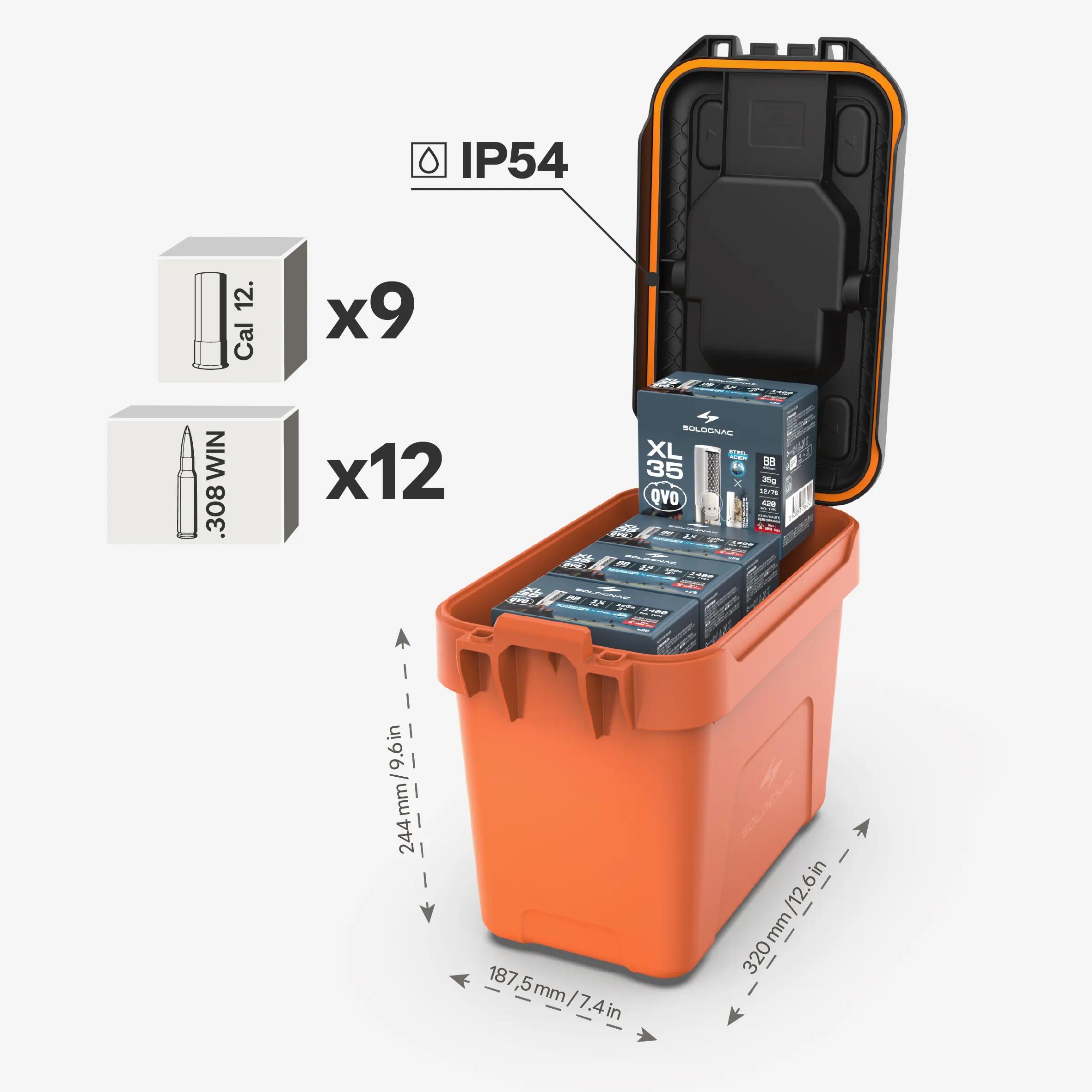 Boite à munitions orange - taille M 3/6