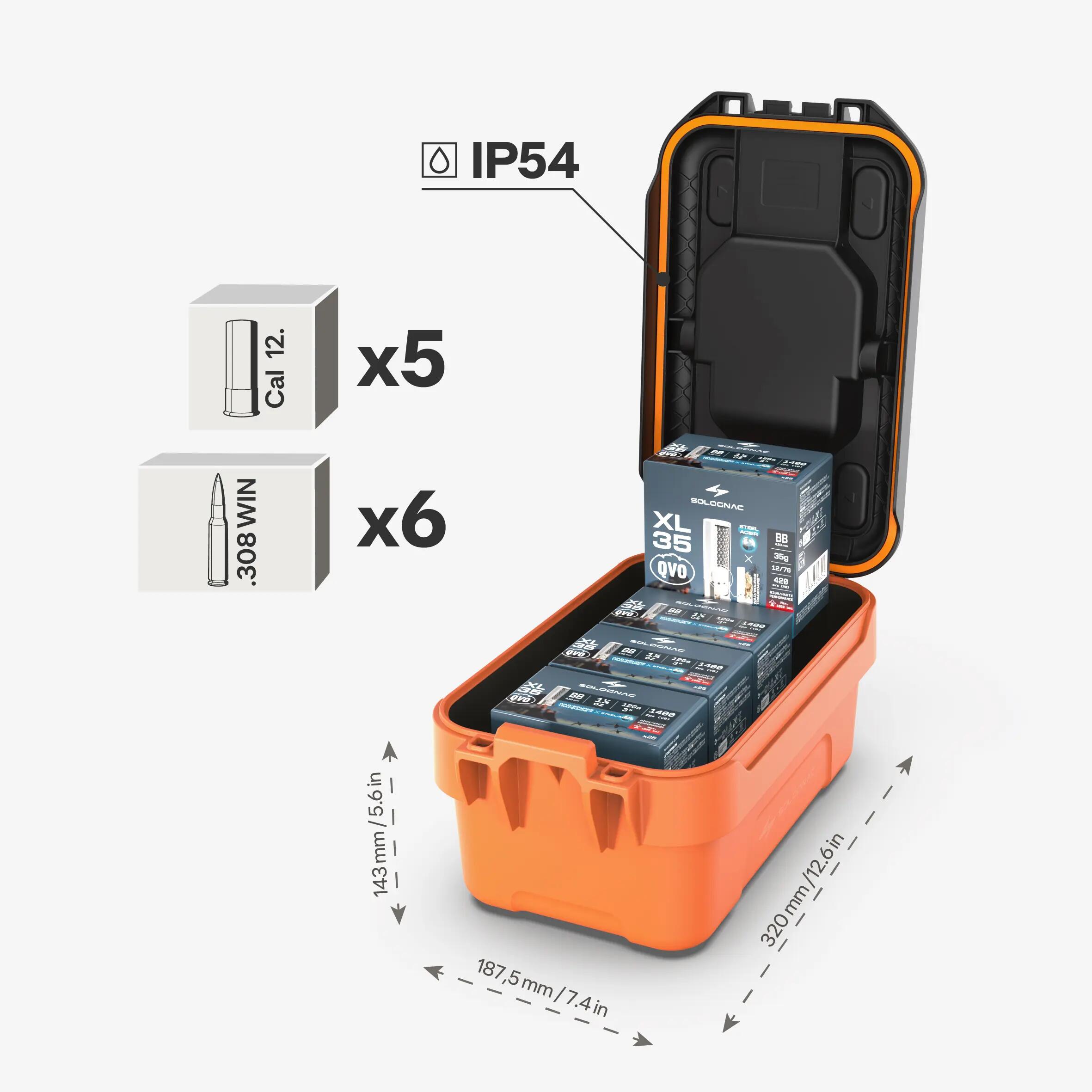 Boite à munitions orange - taille S 3/6