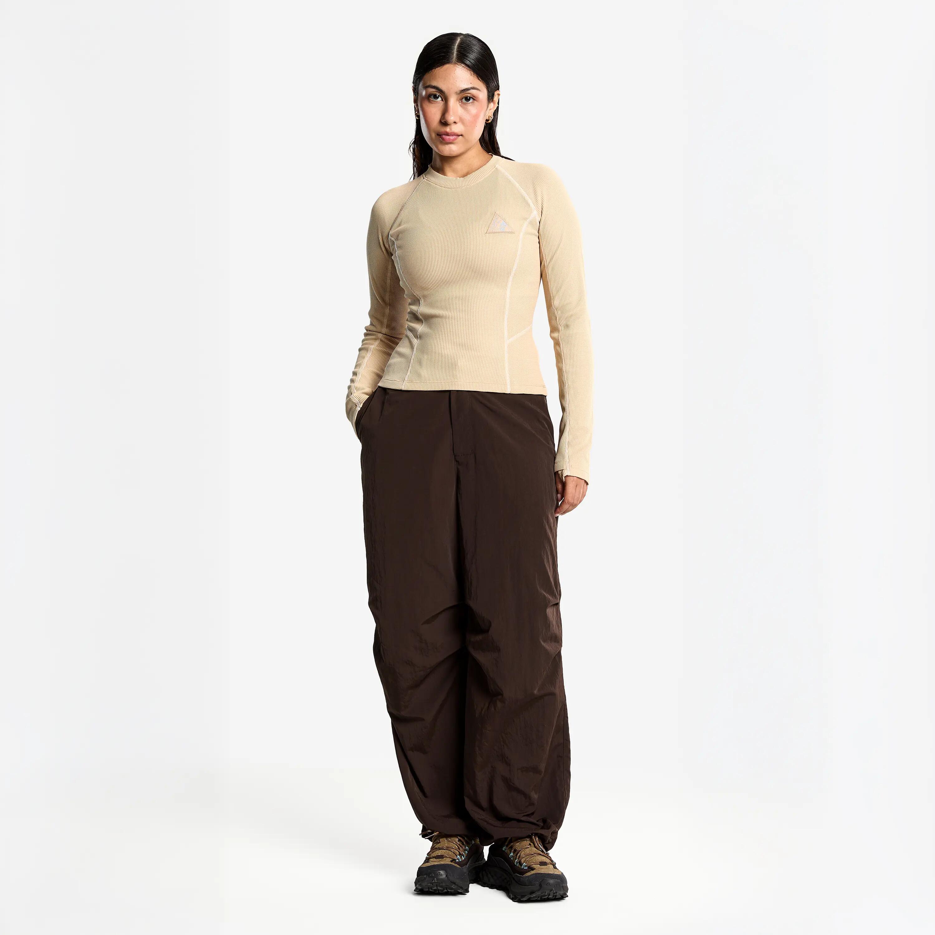Camiseta de manga larga para mujer Layers, beige 2/5