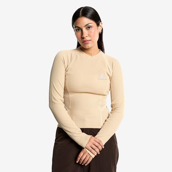 Tee shirt manche longue femme, Layers, beige