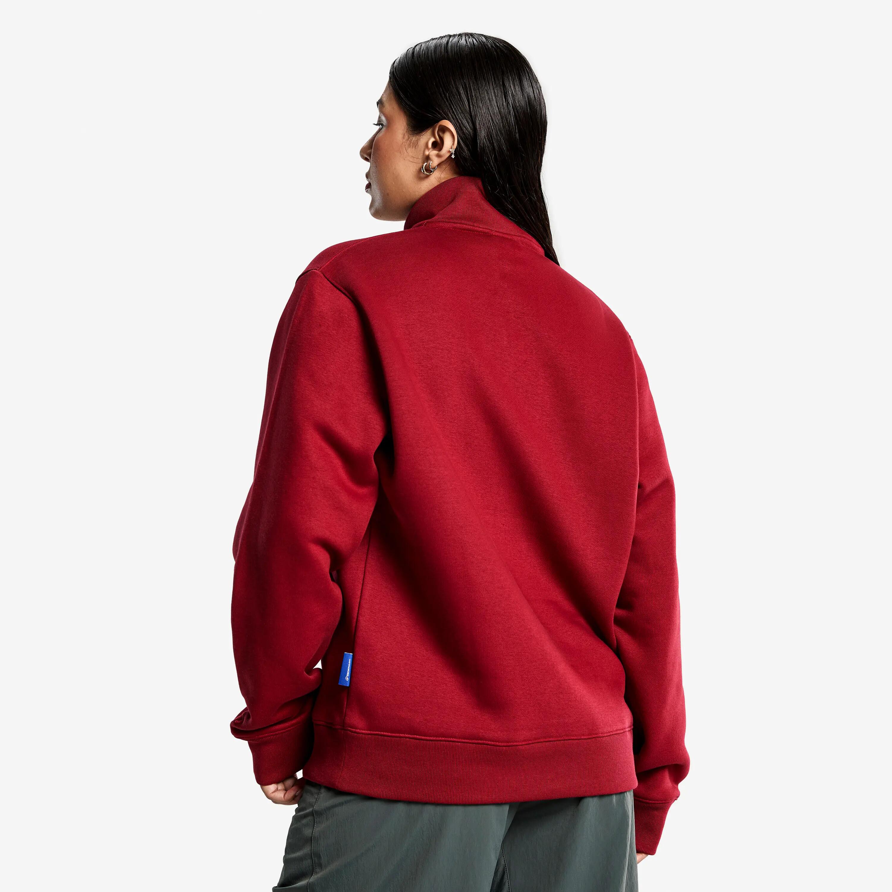 Sweatshirt Layers met ritskraag uniseks rood 3/7
