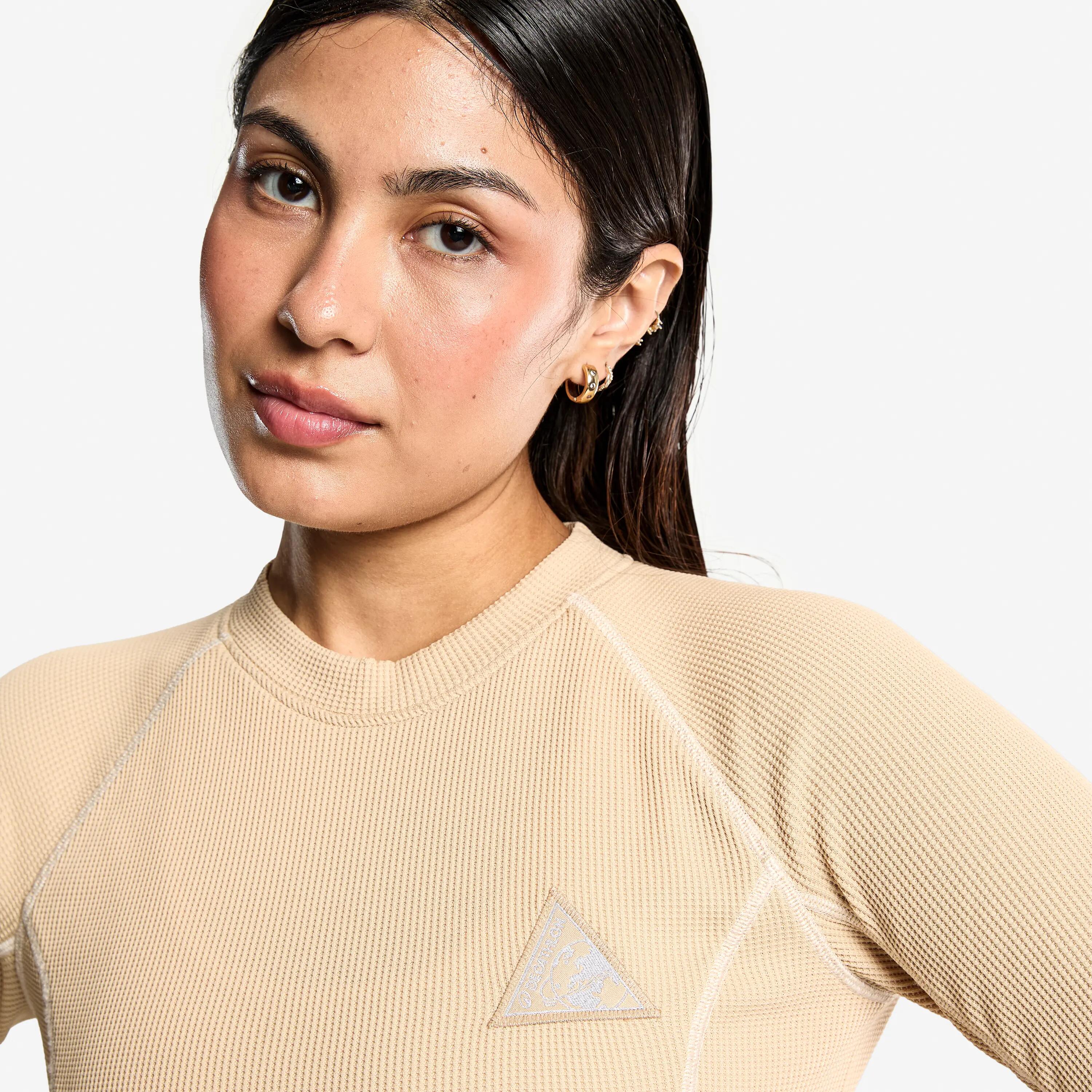 Camiseta de manga larga para mujer Layers, beige 4/5