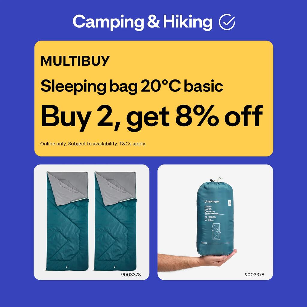 Camping Sleeping Bag 20°C Basic