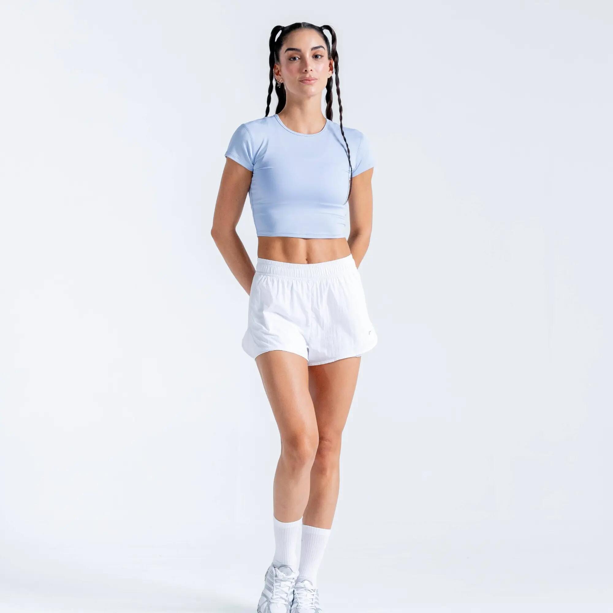 Crop Top Chill deportivo para Mujer Racketball - Azul 2/6