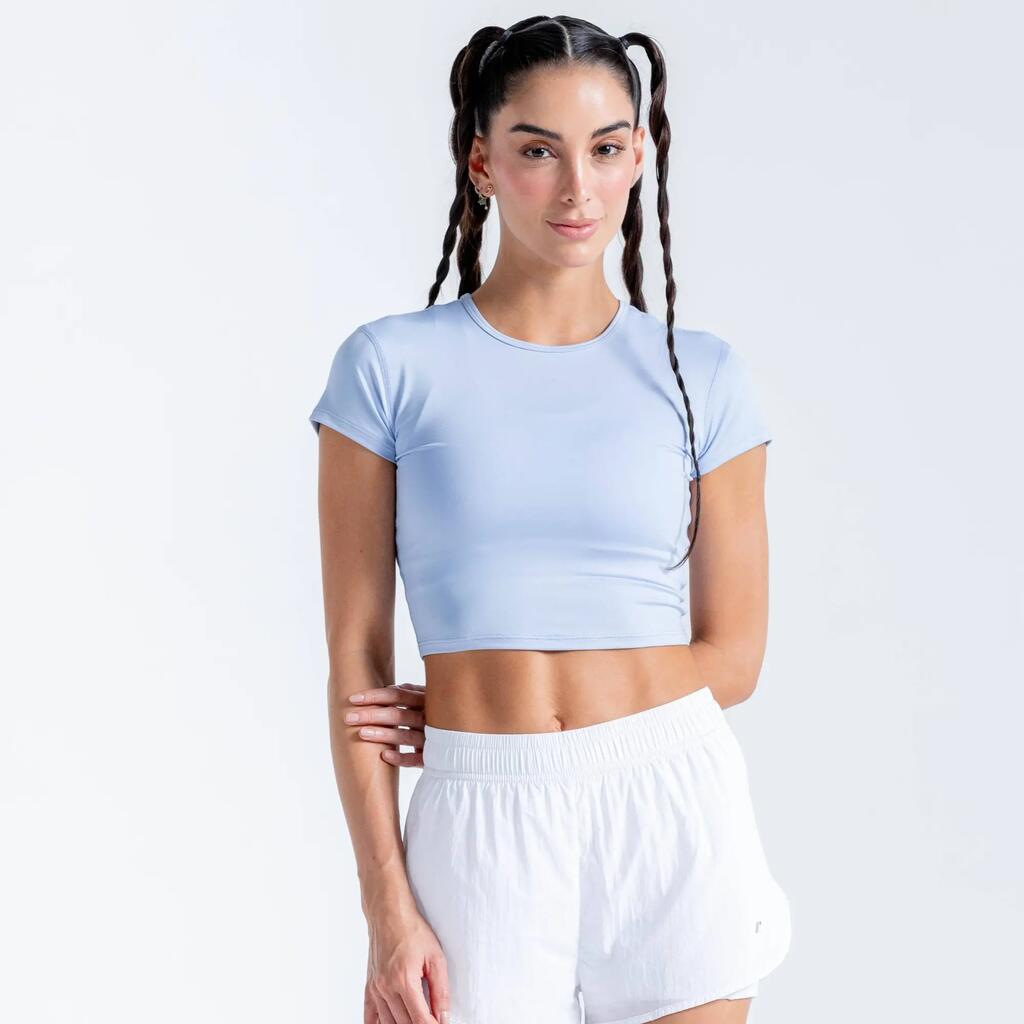 Crop Top Chill deportivo para Mujer Racketball - Azul