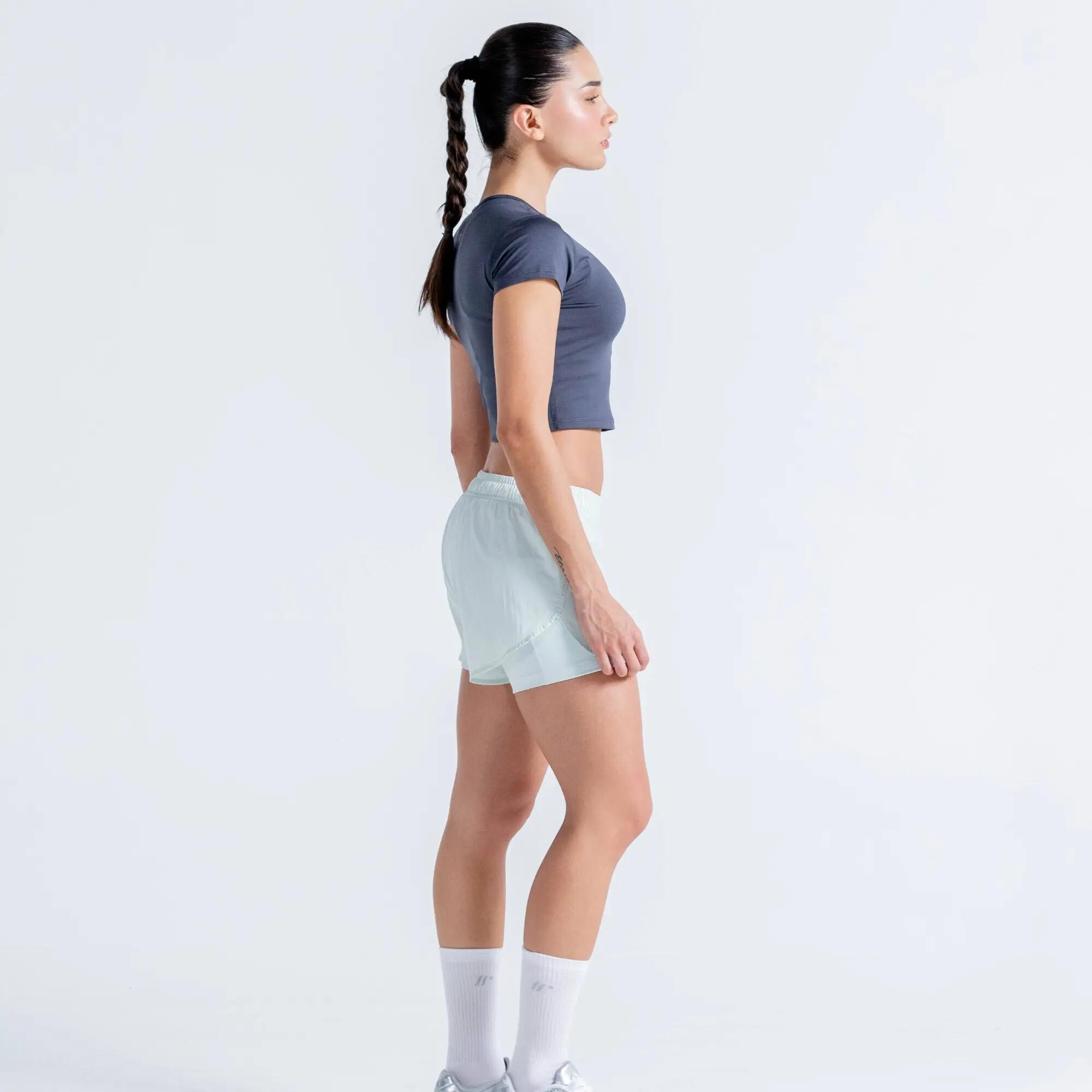 Crop Top deportivo para Mujer Chill Racketball - Gris 2/7