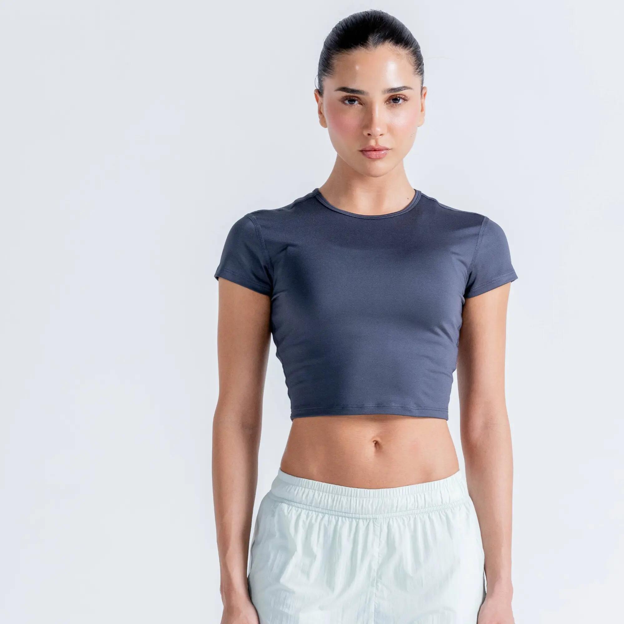 Crop Top deportivo para Mujer Chill Racketball - Gris 5/7