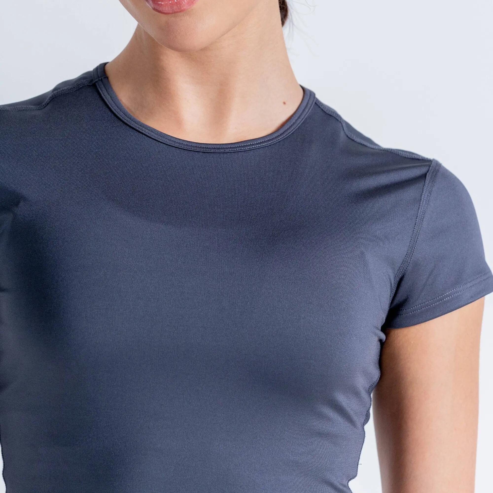 Crop Top deportivo para Mujer Chill Racketball - Gris 6/7