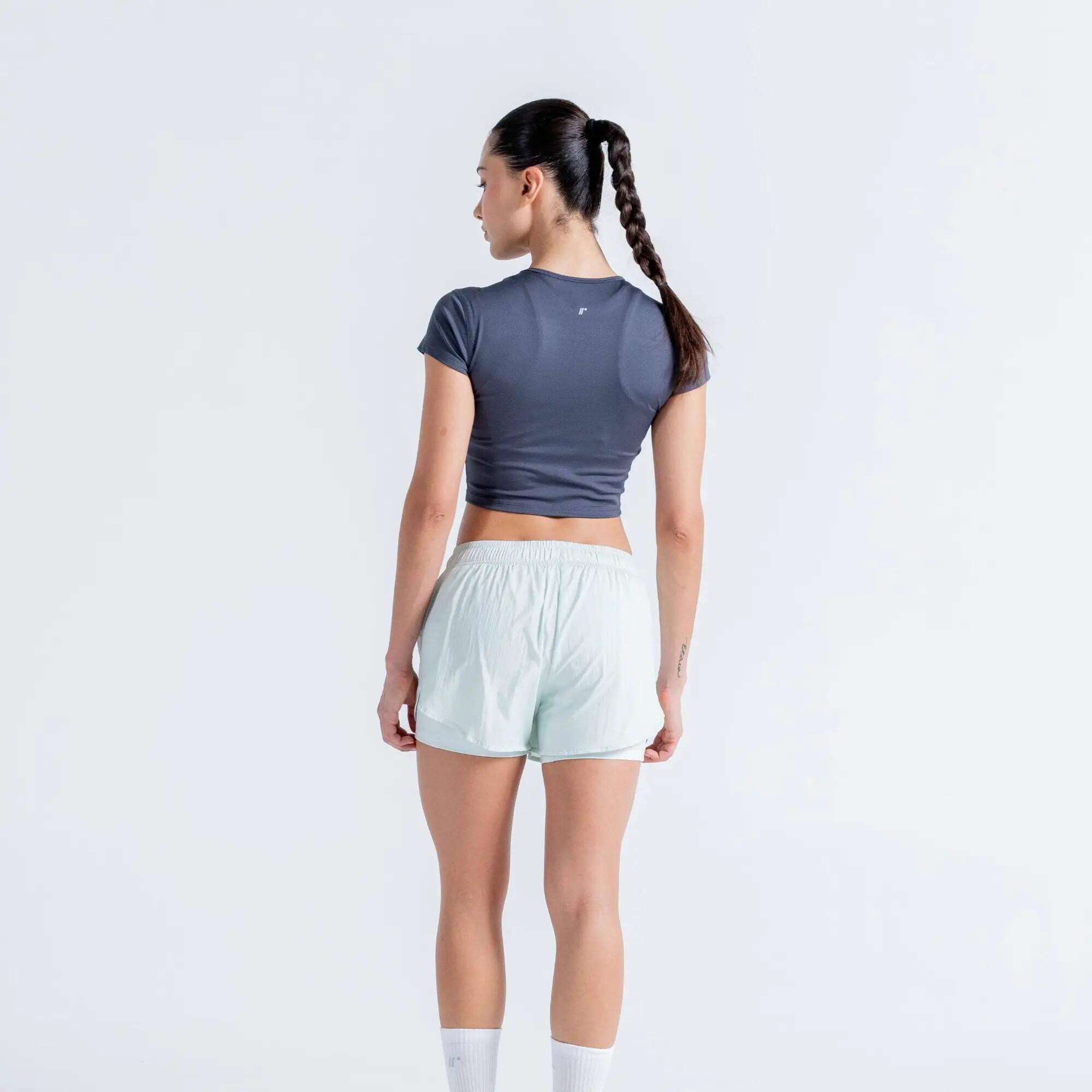 Crop Top deportivo para Mujer Chill Racketball - Gris 3/7