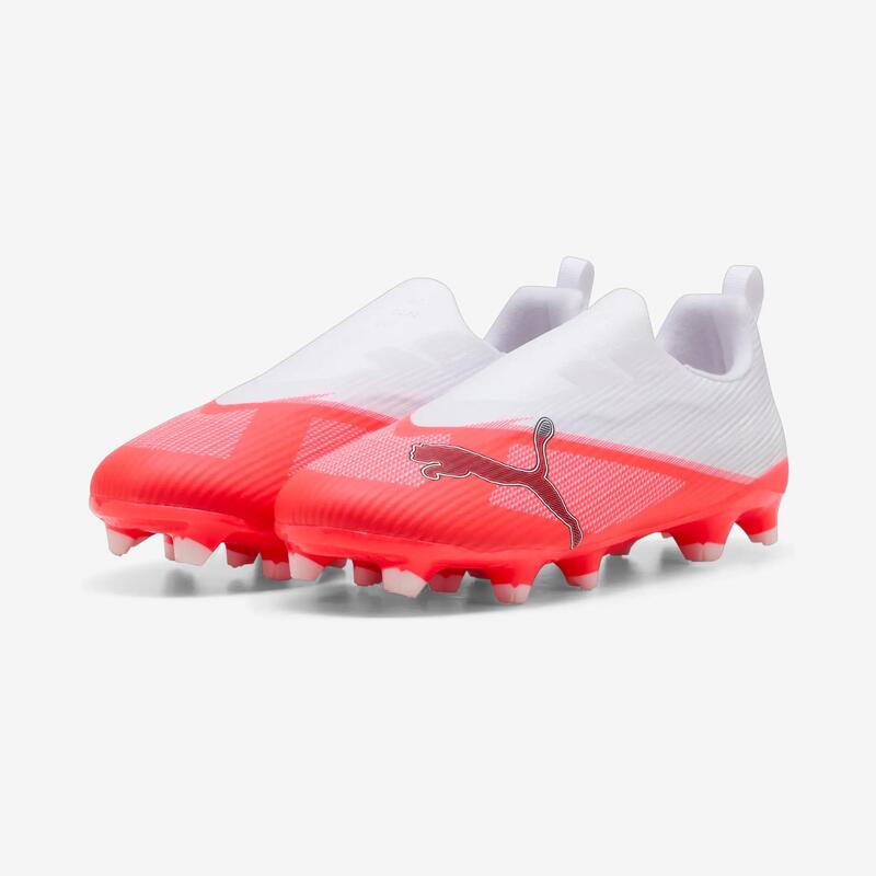 Adidași fără șireturi PUMA Ultra 7 Match FG/AG roșu Copii