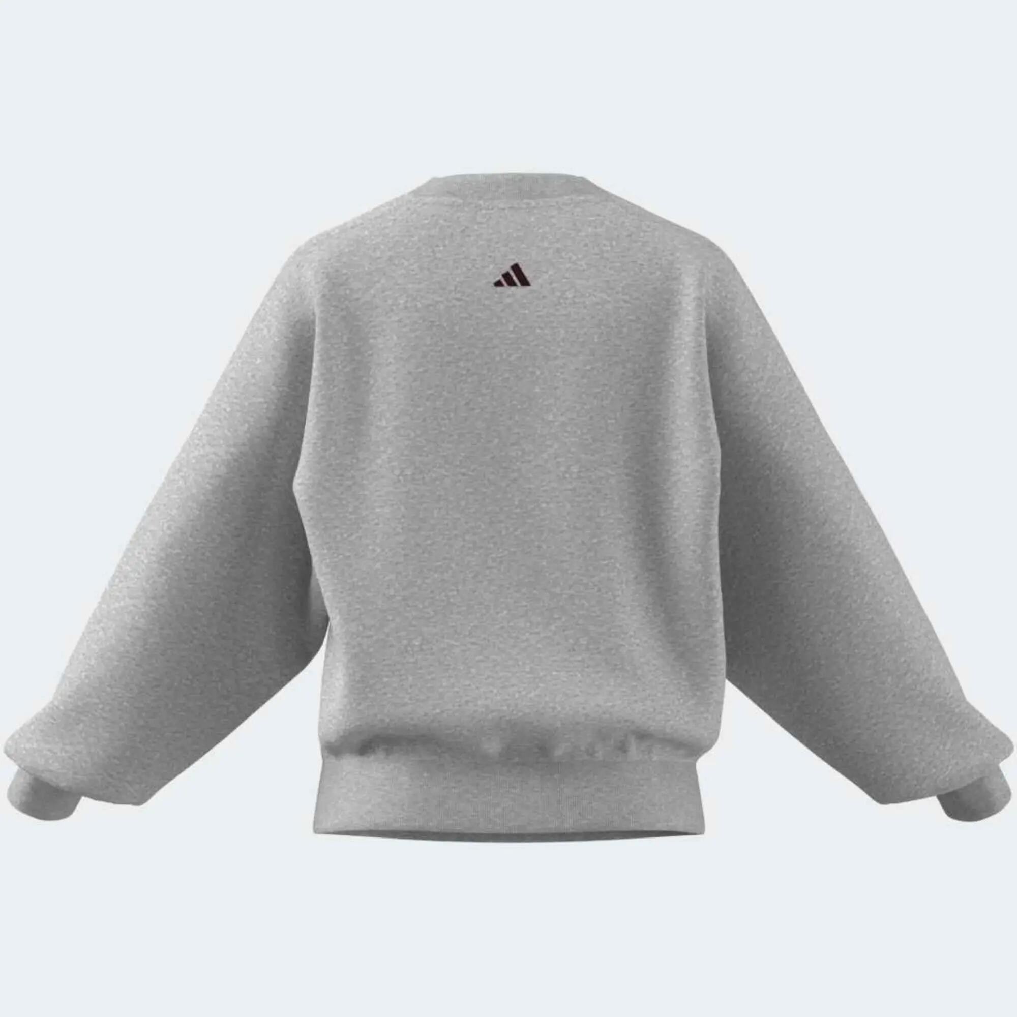Sweatshirt com gola redonda de desporto mulher, cinzento 5/5
