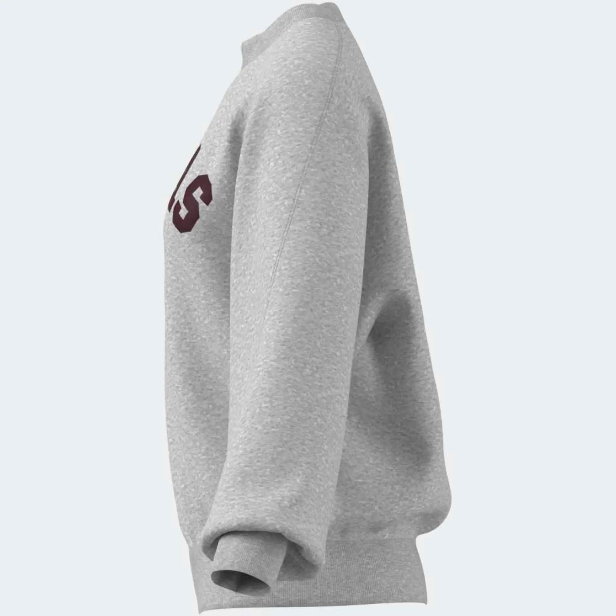 Sweatshirt com gola redonda de desporto mulher, cinzento 3/5
