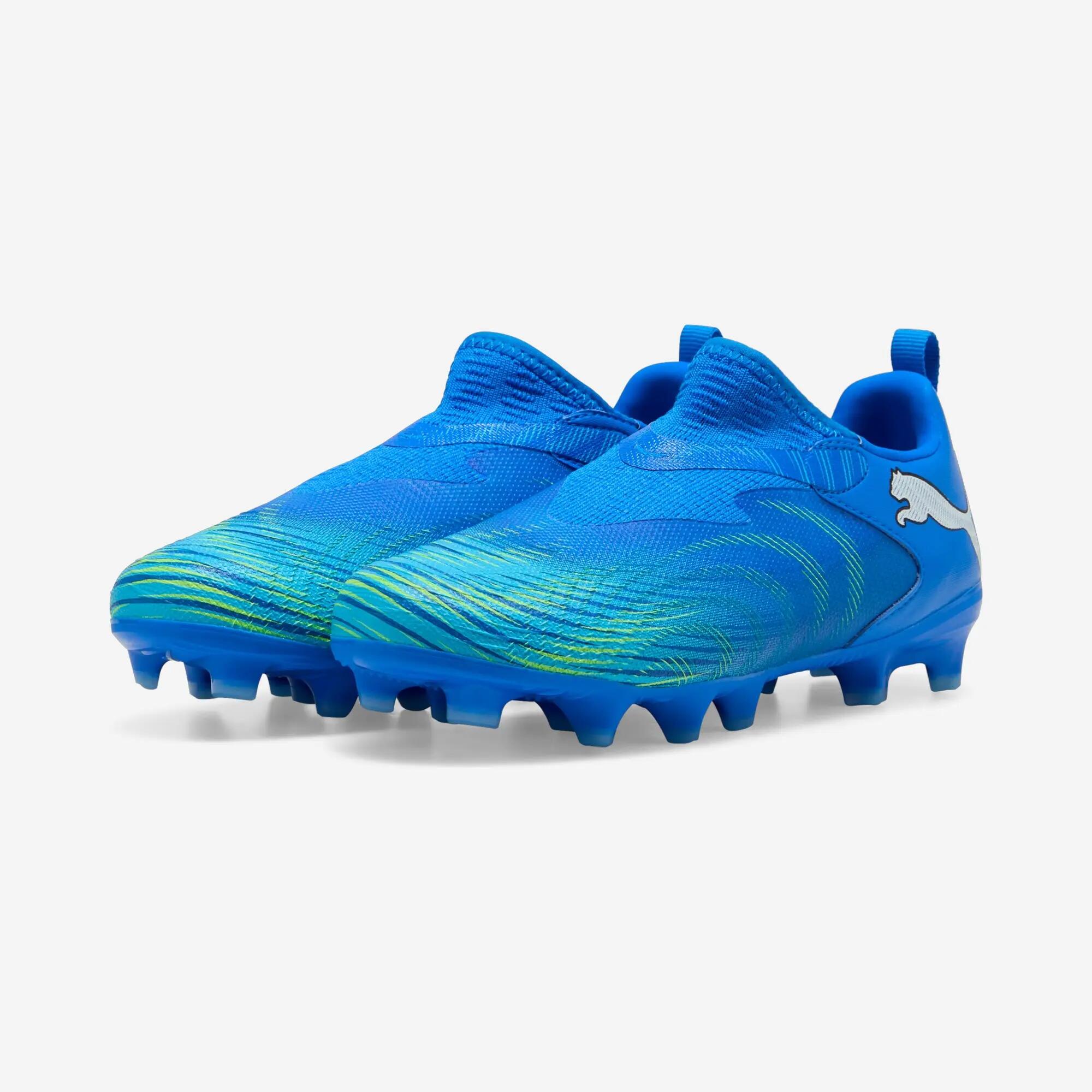 Scarpe calcio bambino FUTURE 9 MATCH senza lacci FG/AG blu 8/12