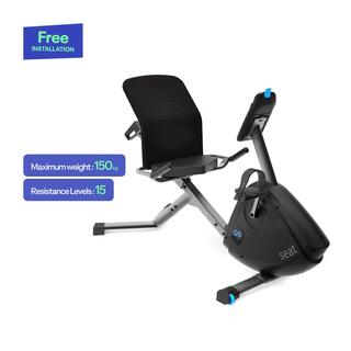 Motorized Exercise Bike with 15 Resistance Level, Supports upto 150Kg - Black