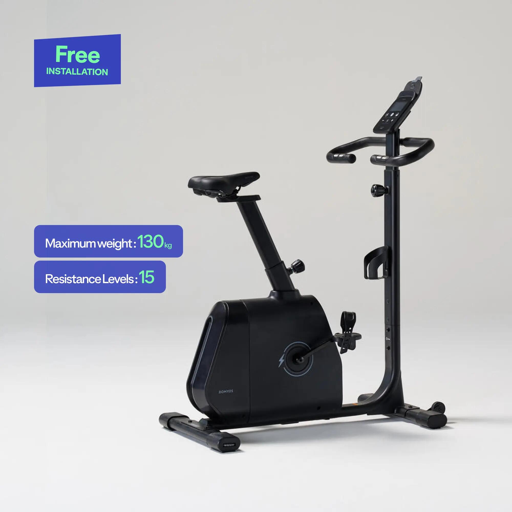 Exercise Bike with Motorised Resistance EB520 B, with Decathlon Warranty -  1