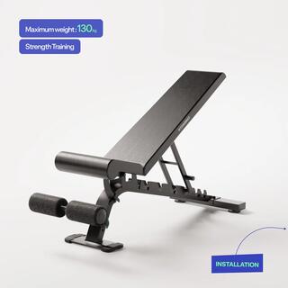 Gym Weight Bench with 7 Incline levels, Supports upto 300kg, 900 - Black