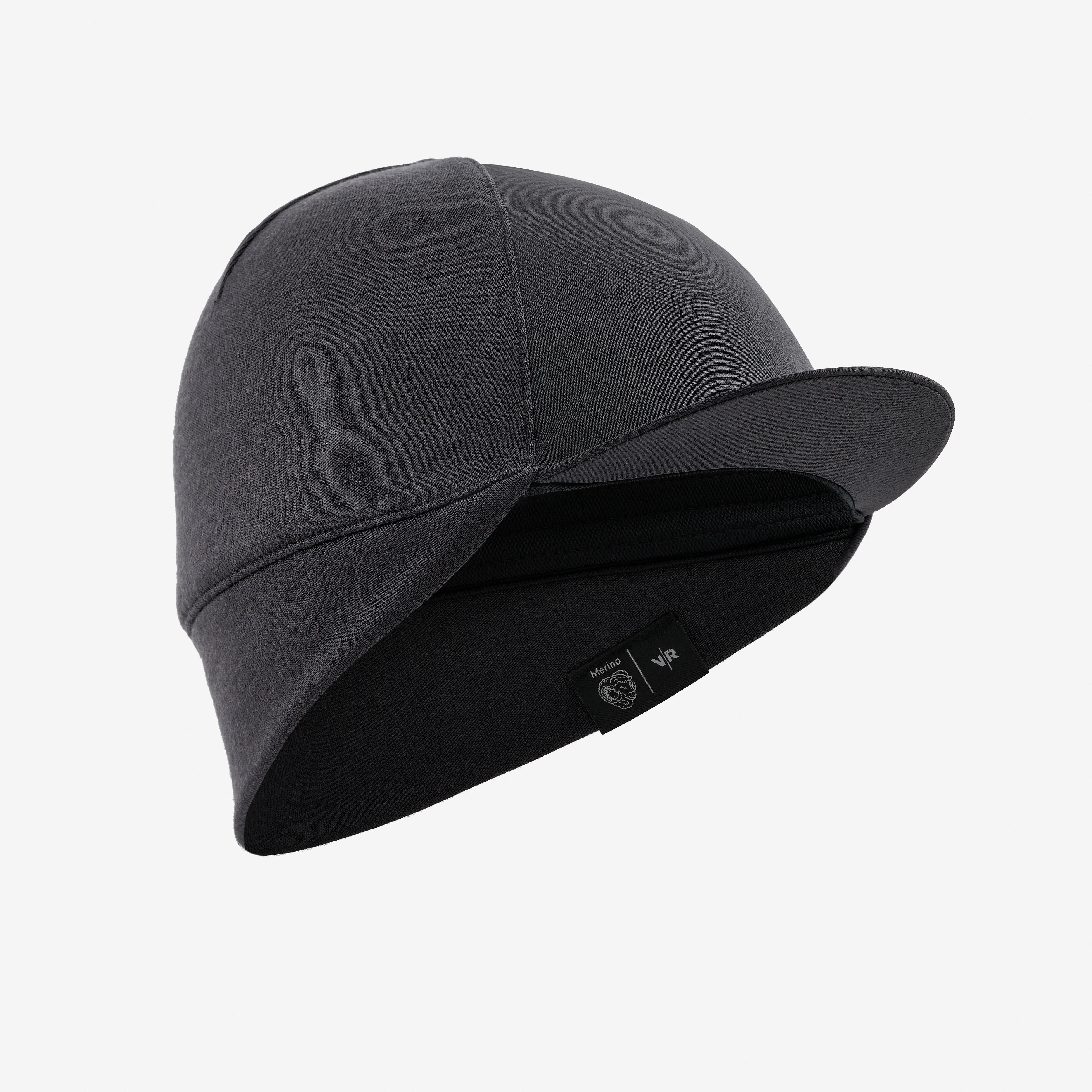 VAN Rysel Casquette De Velo Hiver Laine Merinos Noire