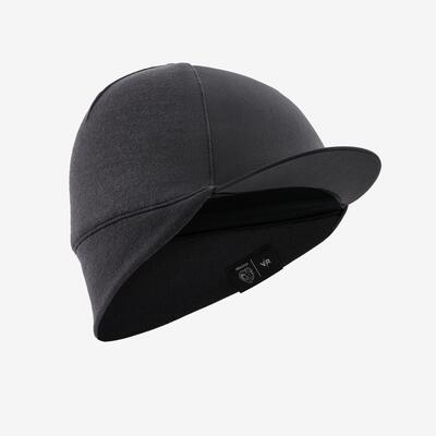 Cappellino invernale ciclismo lana nero