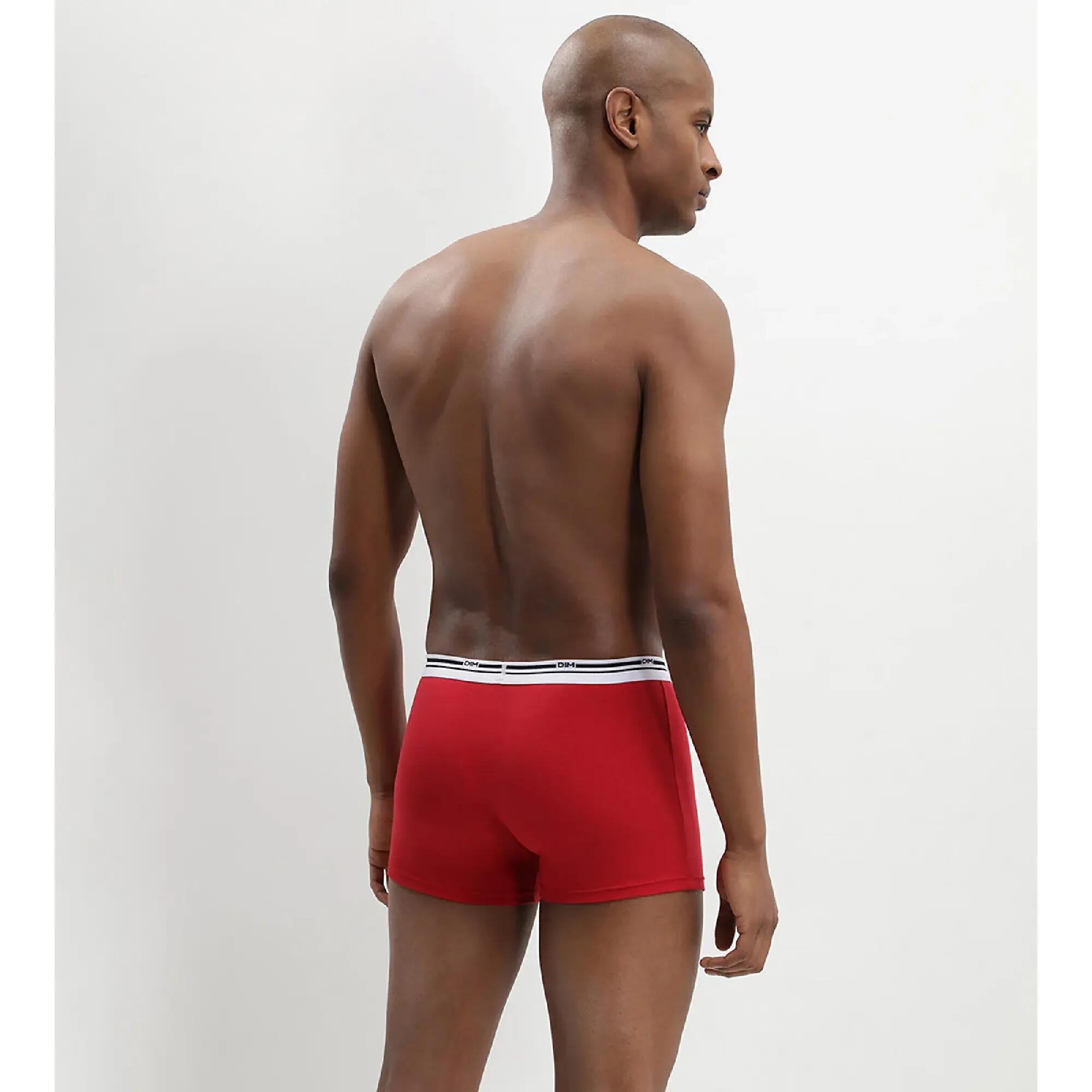 LOT DE 2 BOXERS CLASSIC COLORS BLEU DENIM ROUGE LAVE 3/3