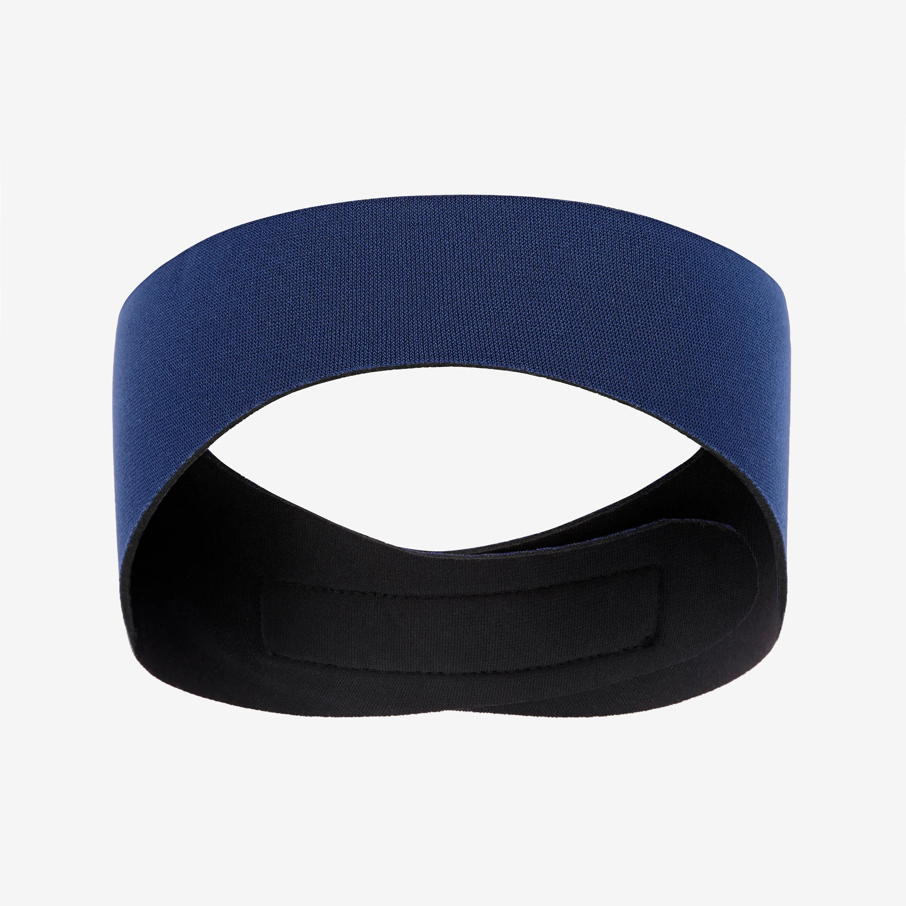 Schwimm Stirnband Größe S Neopren wendbar türkis/schwarz 2/5