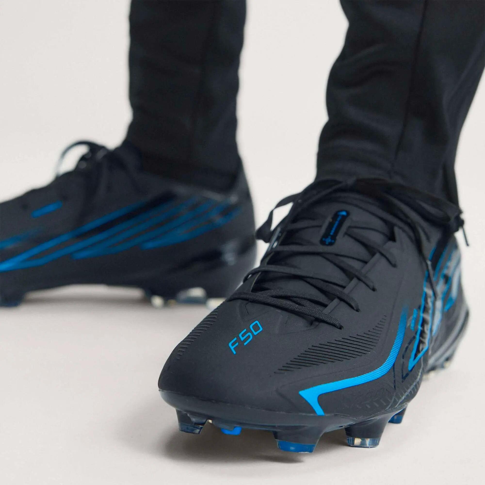 Voetbalschoenen F50 Pro FG zwart/blauw 13/16