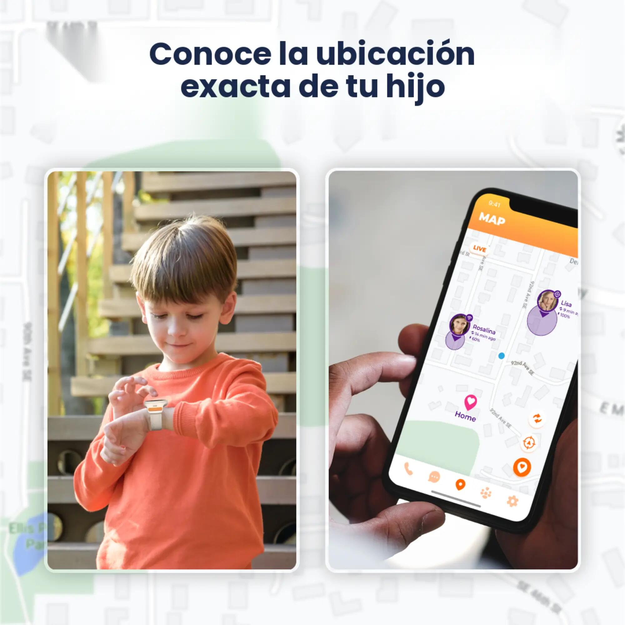 Reloj intelijente con GPS y llamadas niños Nickwatch 8/10