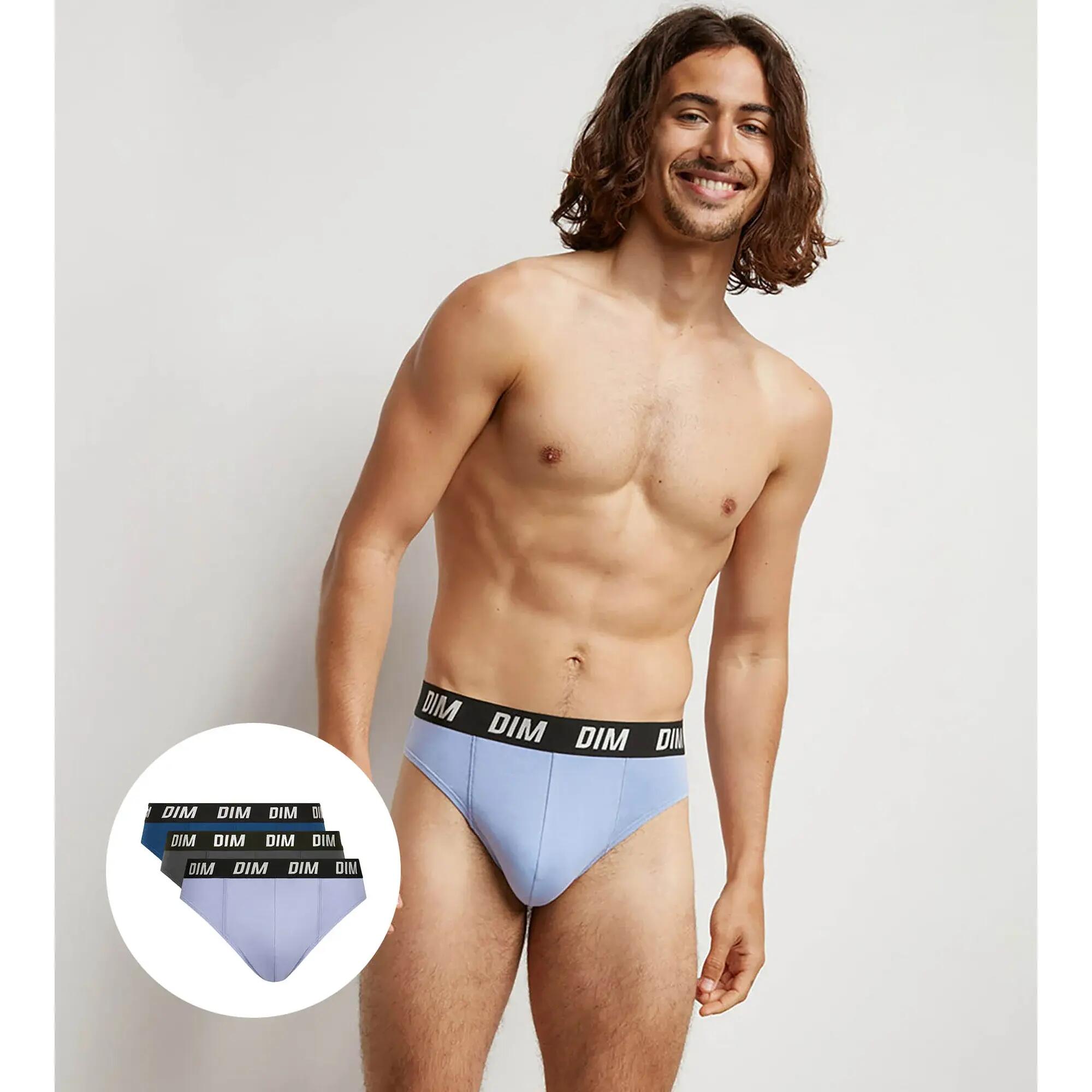 LOT DE 3 SLIPS REGUL ACTIV NOIR MAUVE BLEU PARME 2/3