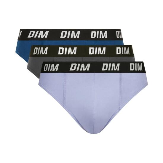 LOT DE 3 SLIPS REGUL ACTIV NOIR MAUVE BLEU PARME