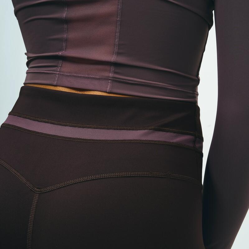 Colanți sport modelatori Powerful Pilates maro Damă