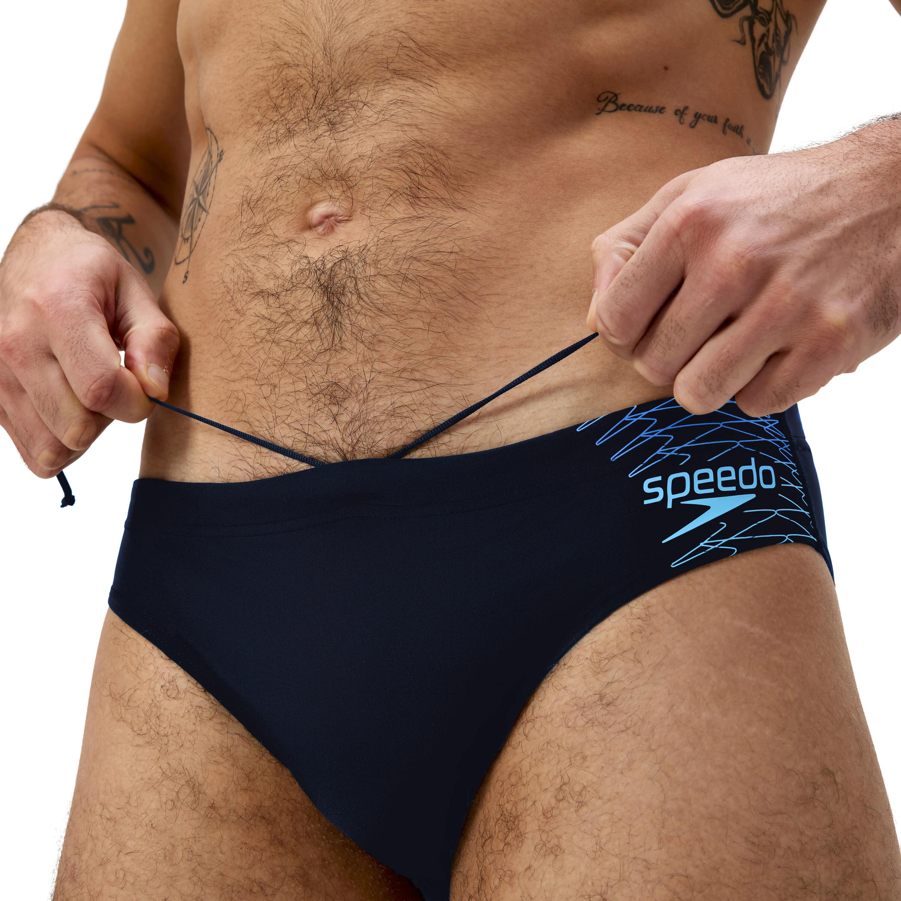 Costume slip uomo SPEEDO Medley nero azzurro 3/6